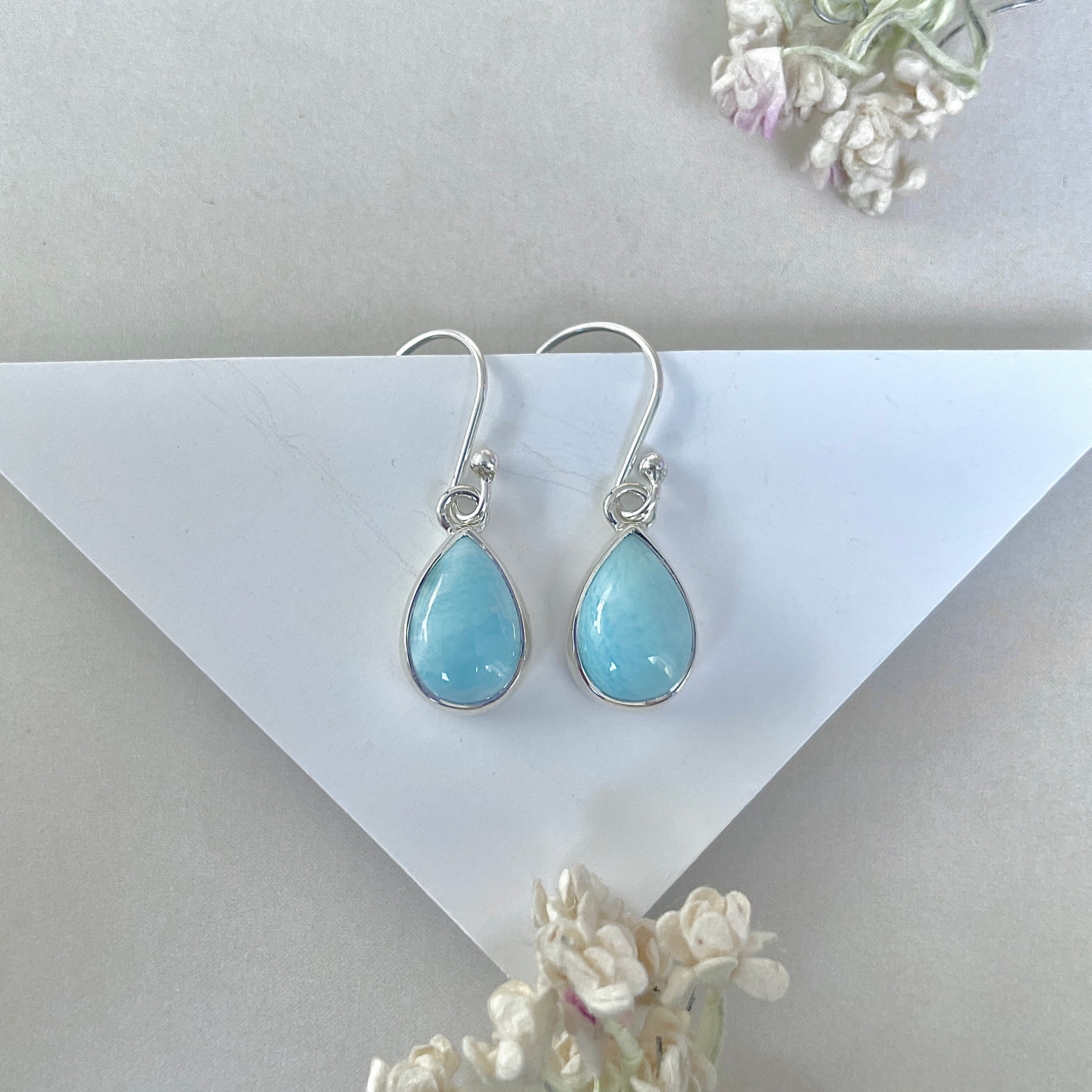 Larimar Earring-(LAR-E-3780.)
