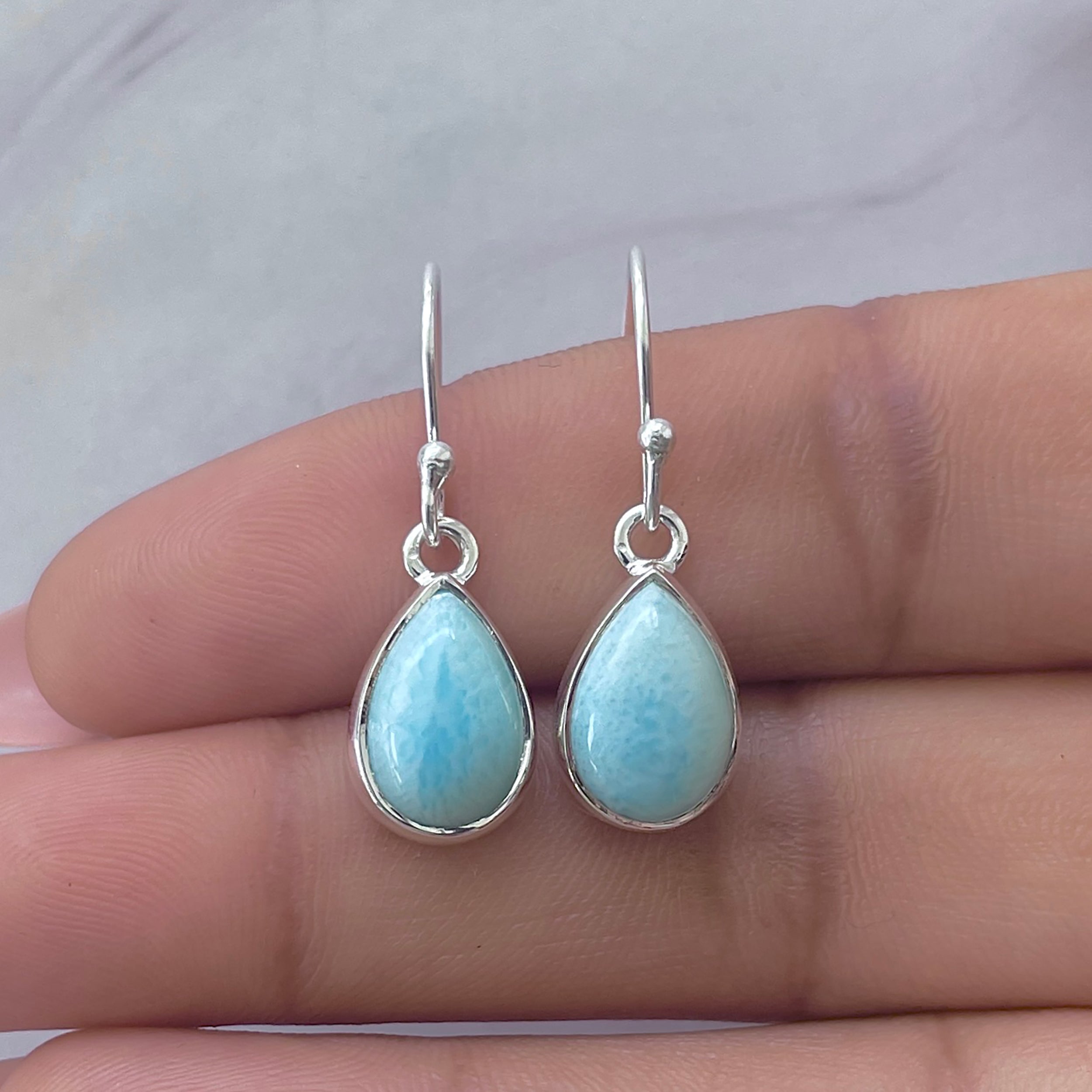 Larimar Earring-(LAR-E-3781.)