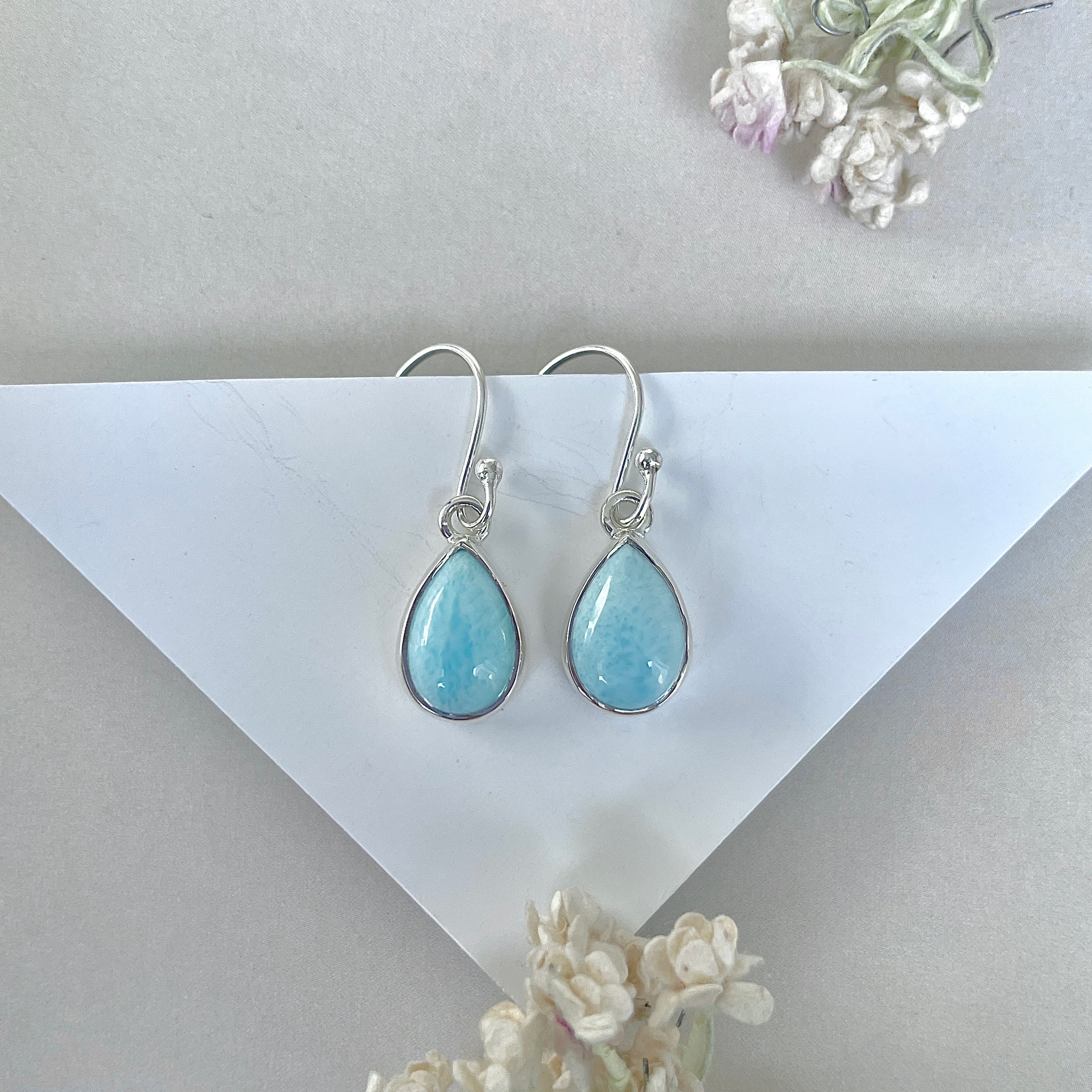 Larimar Earring-(LAR-E-3781.)