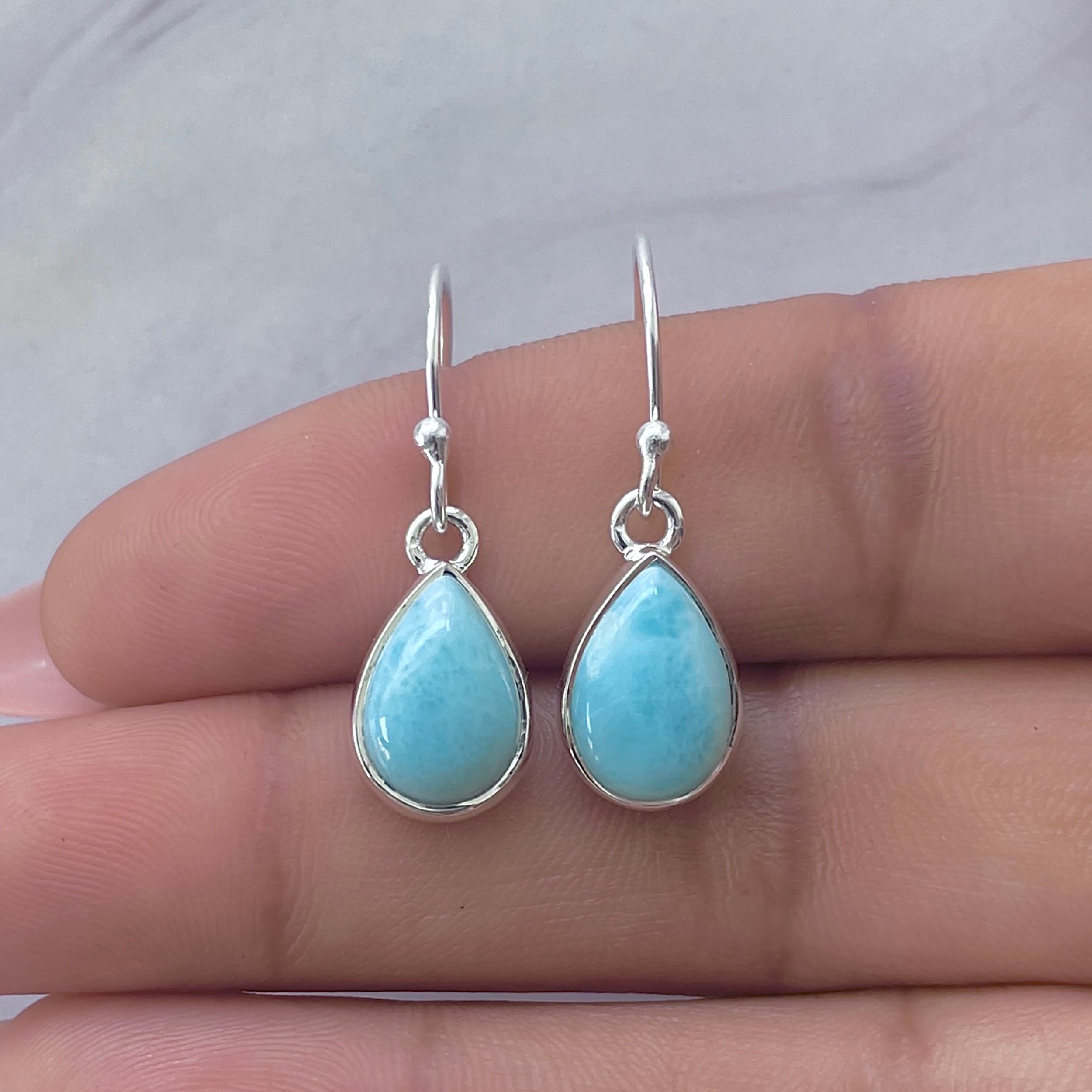 Larimar Earring-(LAR-E-3782.)