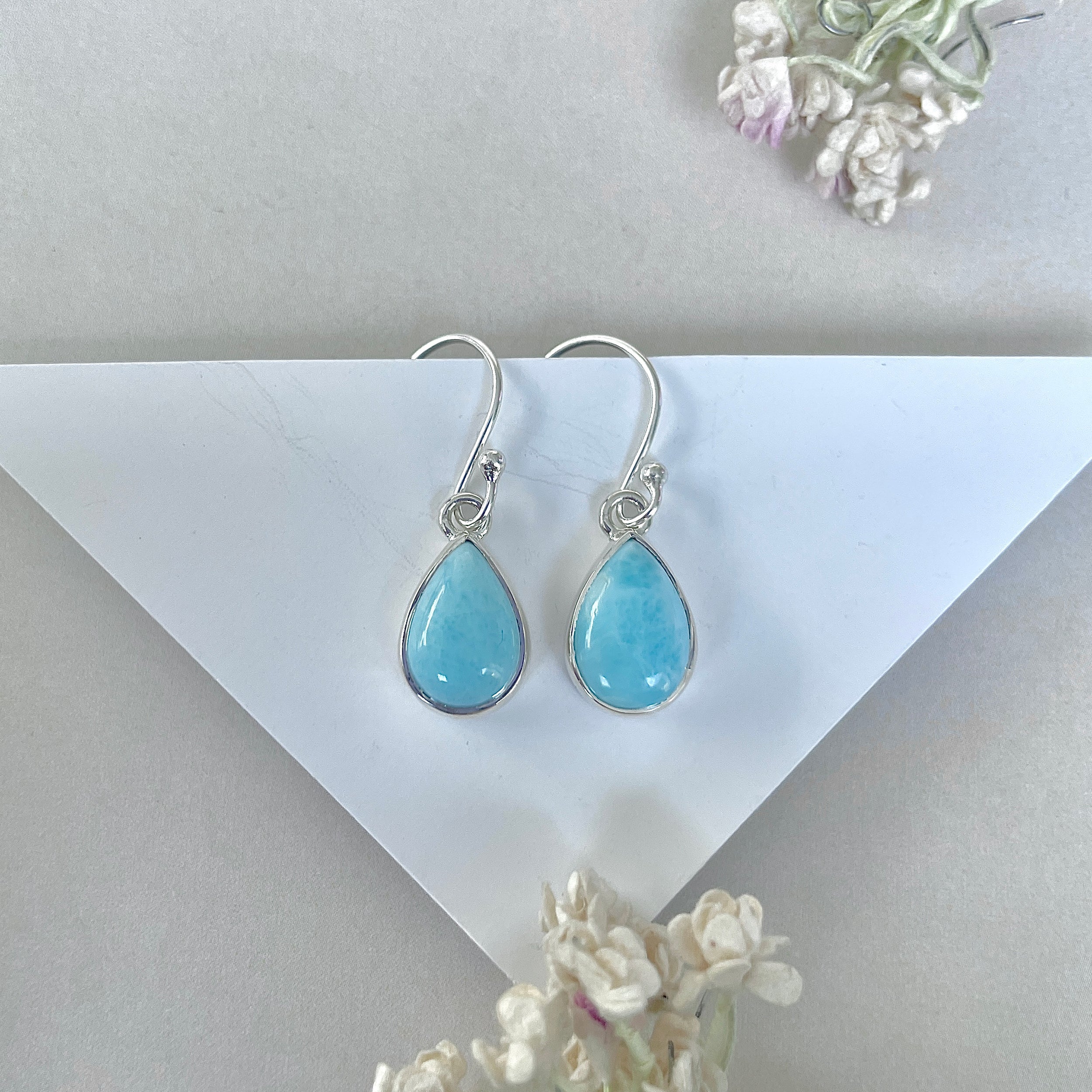 Larimar Earring-(LAR-E-3782.)