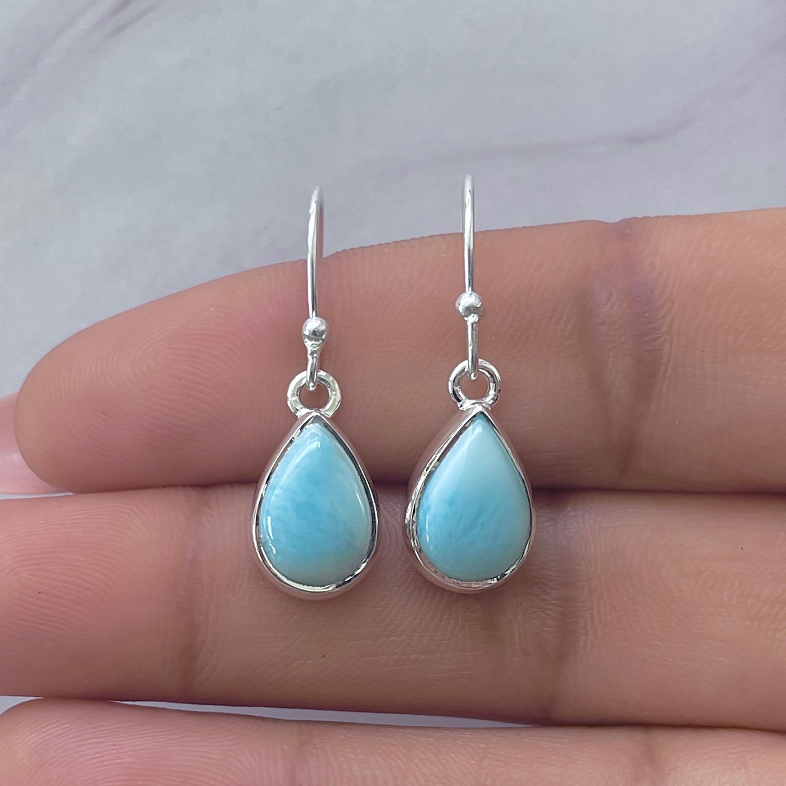 Larimar Earring-(LAR-E-3783.)