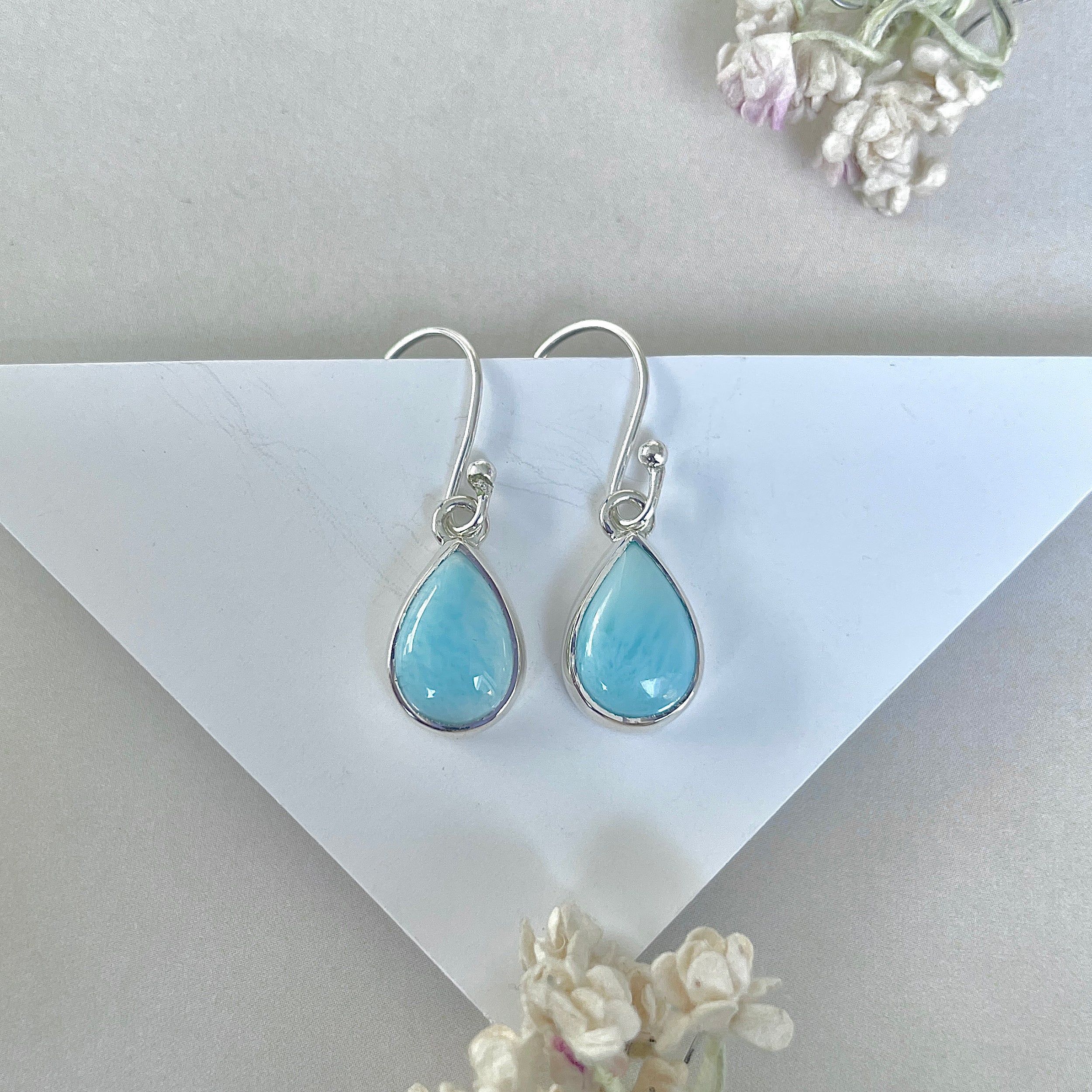 Larimar Earring-(LAR-E-3783.)