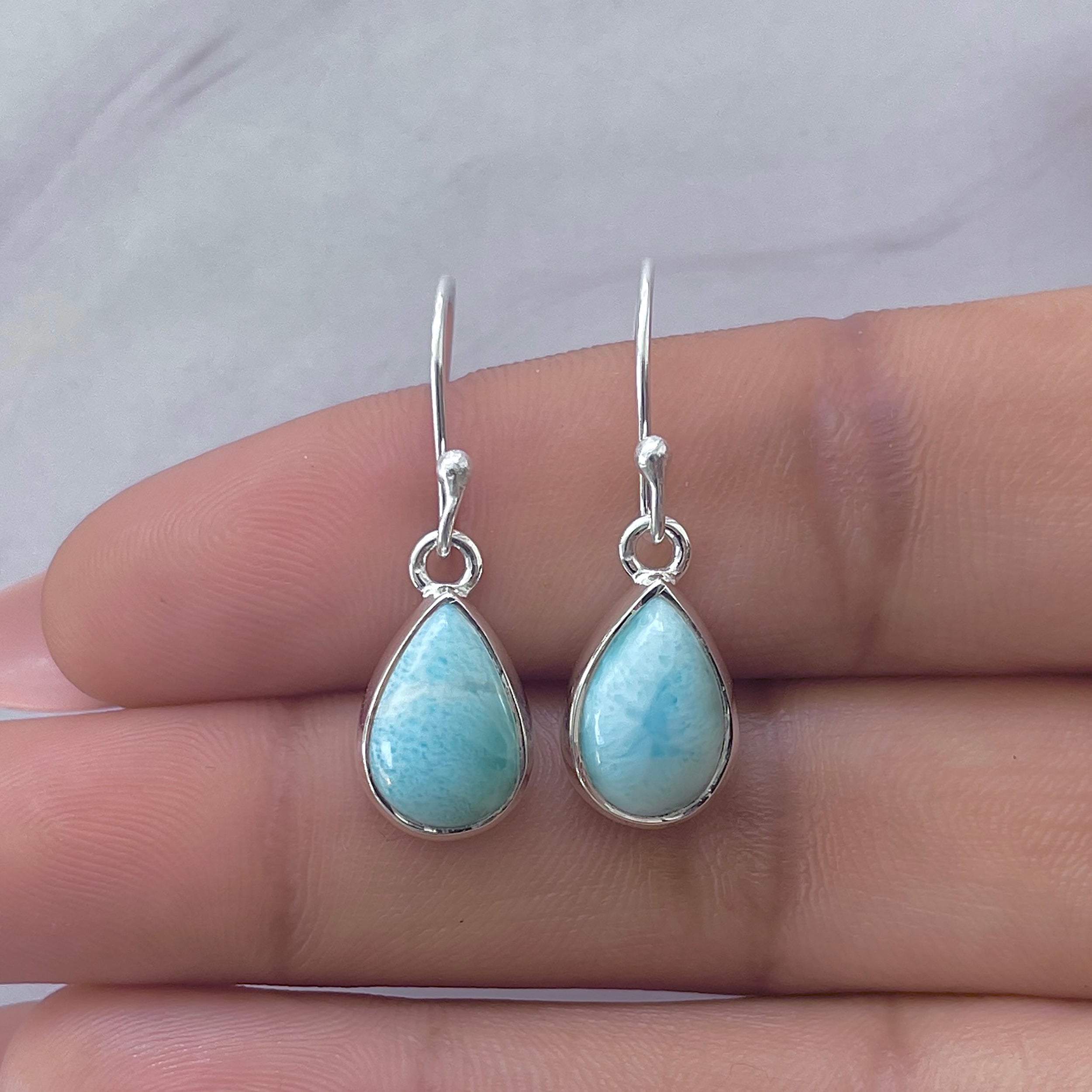 Larimar Earring-(LAR-E-3785.)