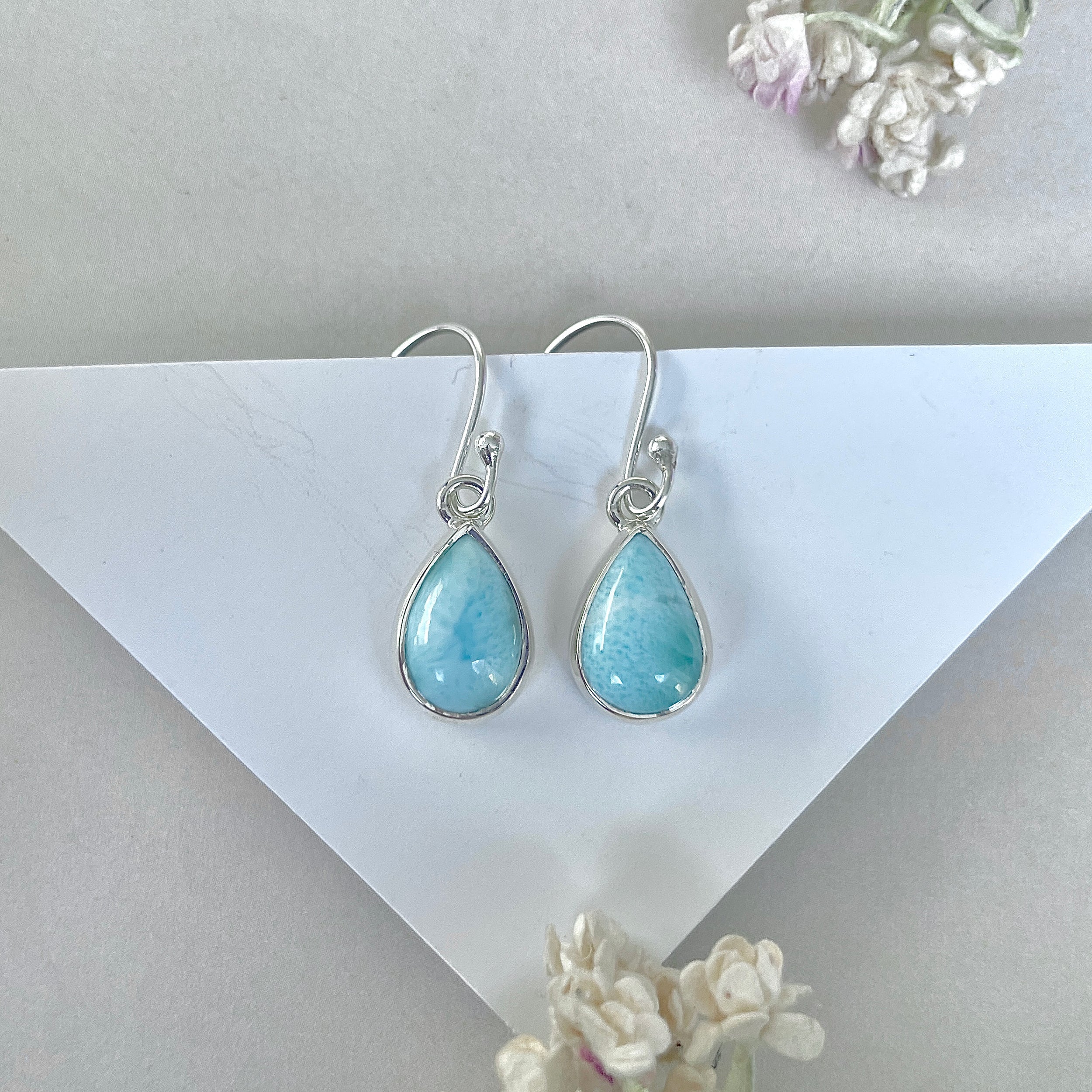 Larimar Earring-(LAR-E-3785.)