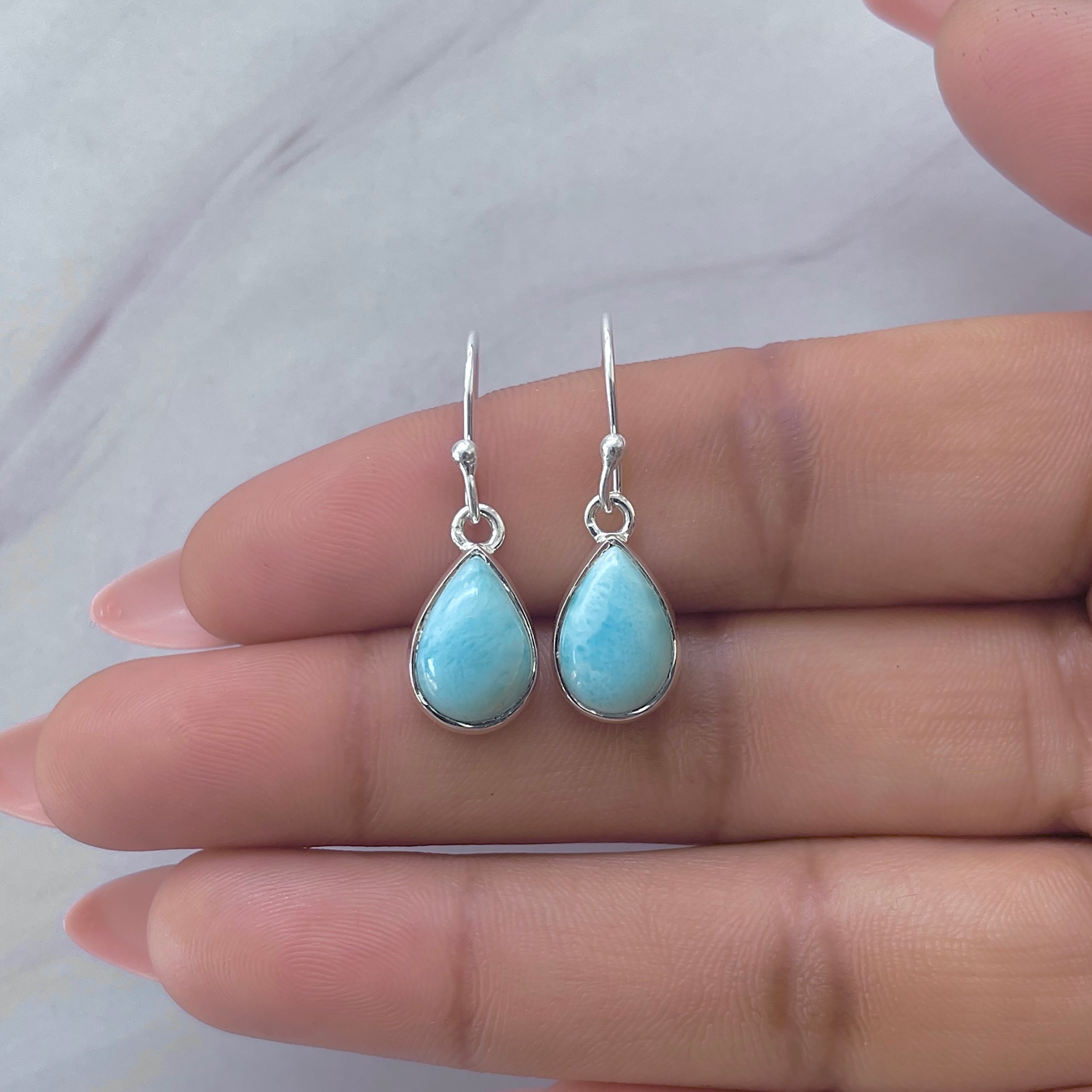 Larimar Earring-(LAR-E-3786.)