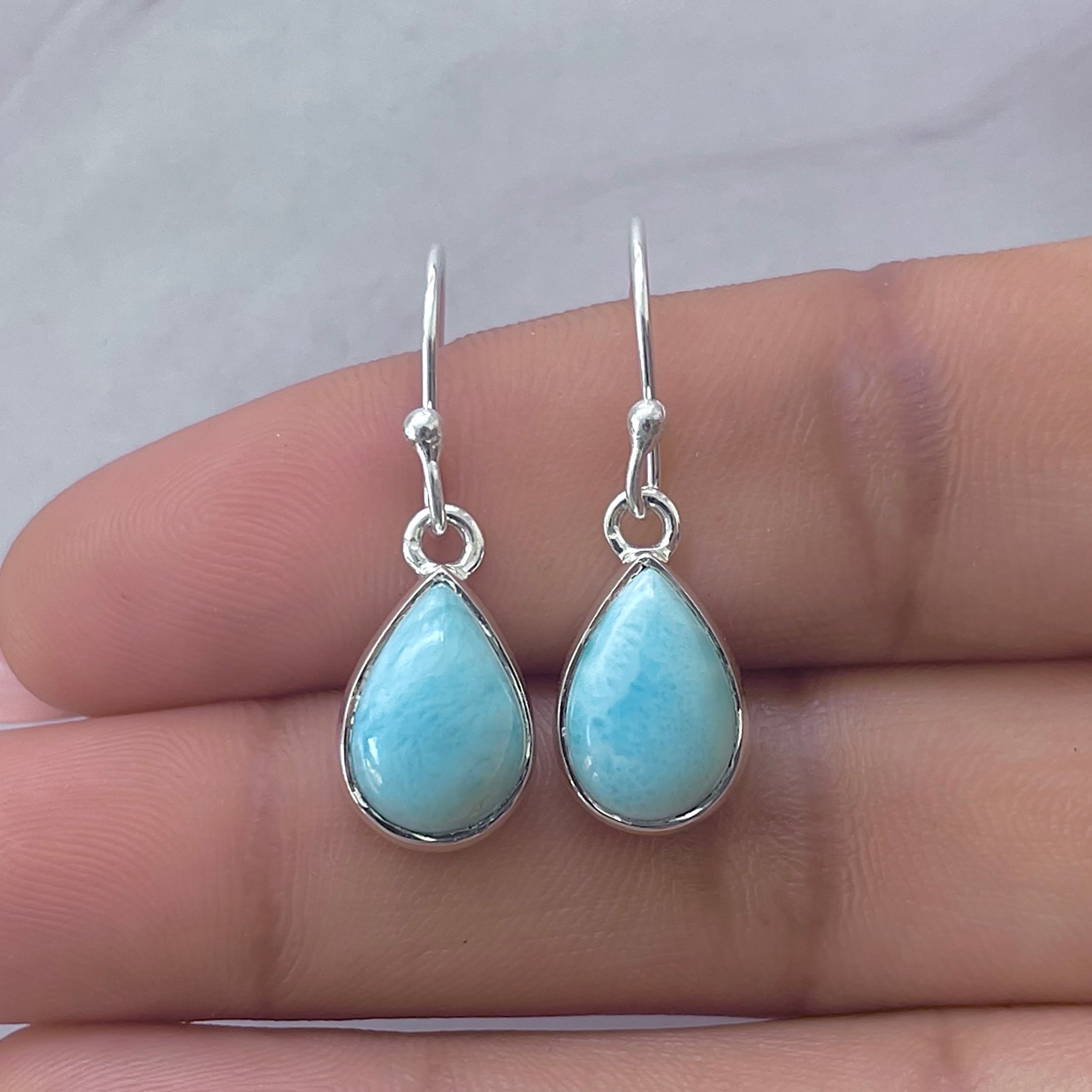 Larimar Earring-(LAR-E-3786.)
