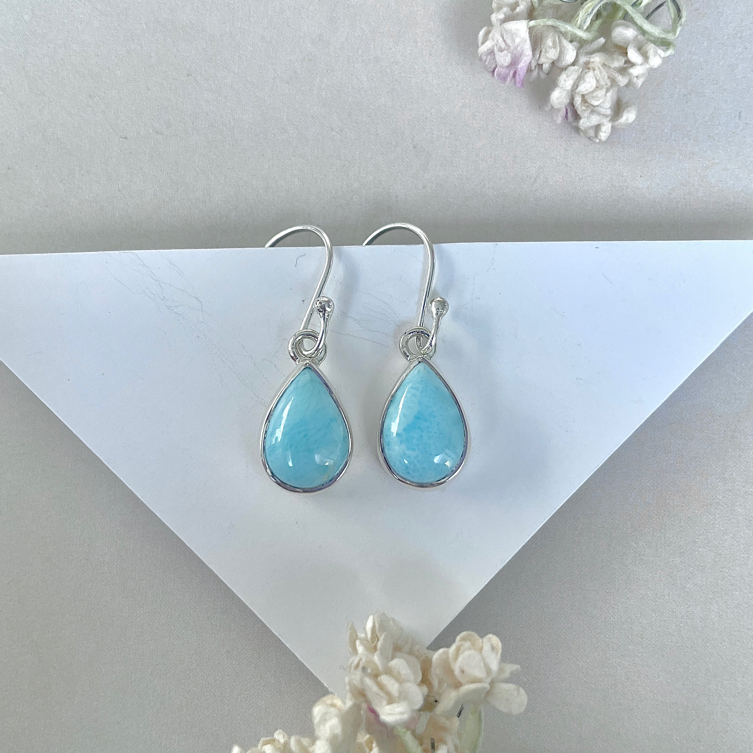 Larimar Earring-(LAR-E-3786.)