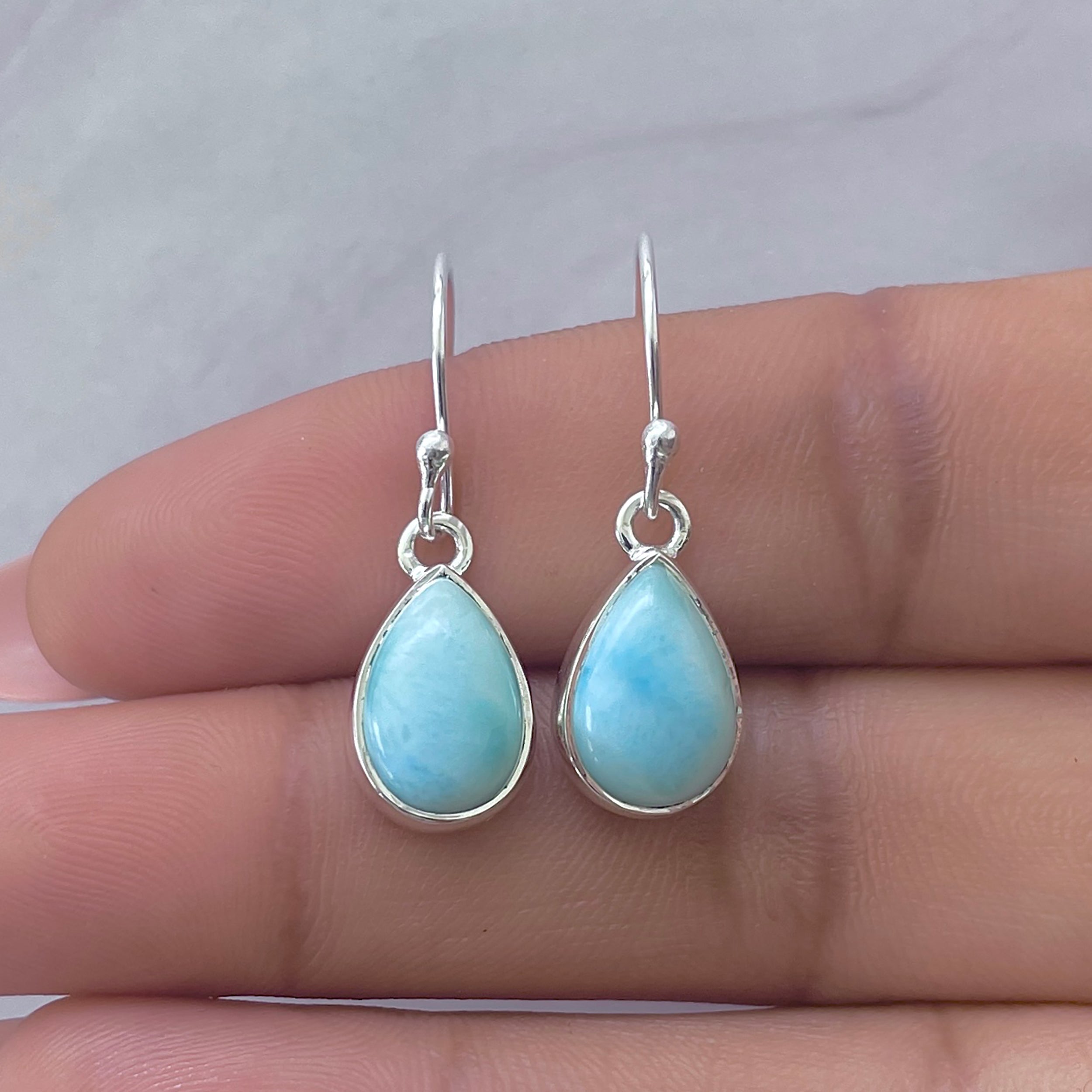 Larimar Earring-(LAR-E-3787.)