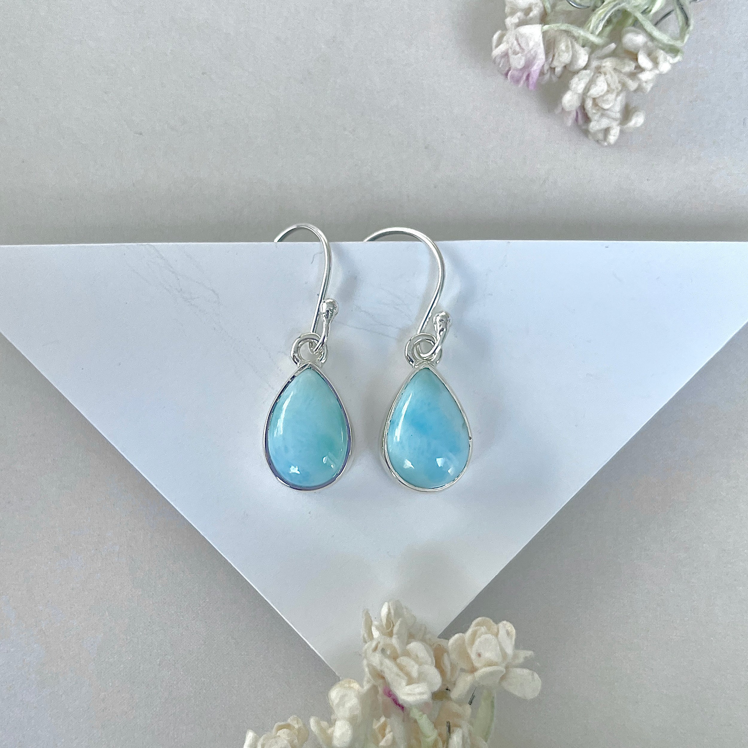 Larimar Earring-(LAR-E-3787.)