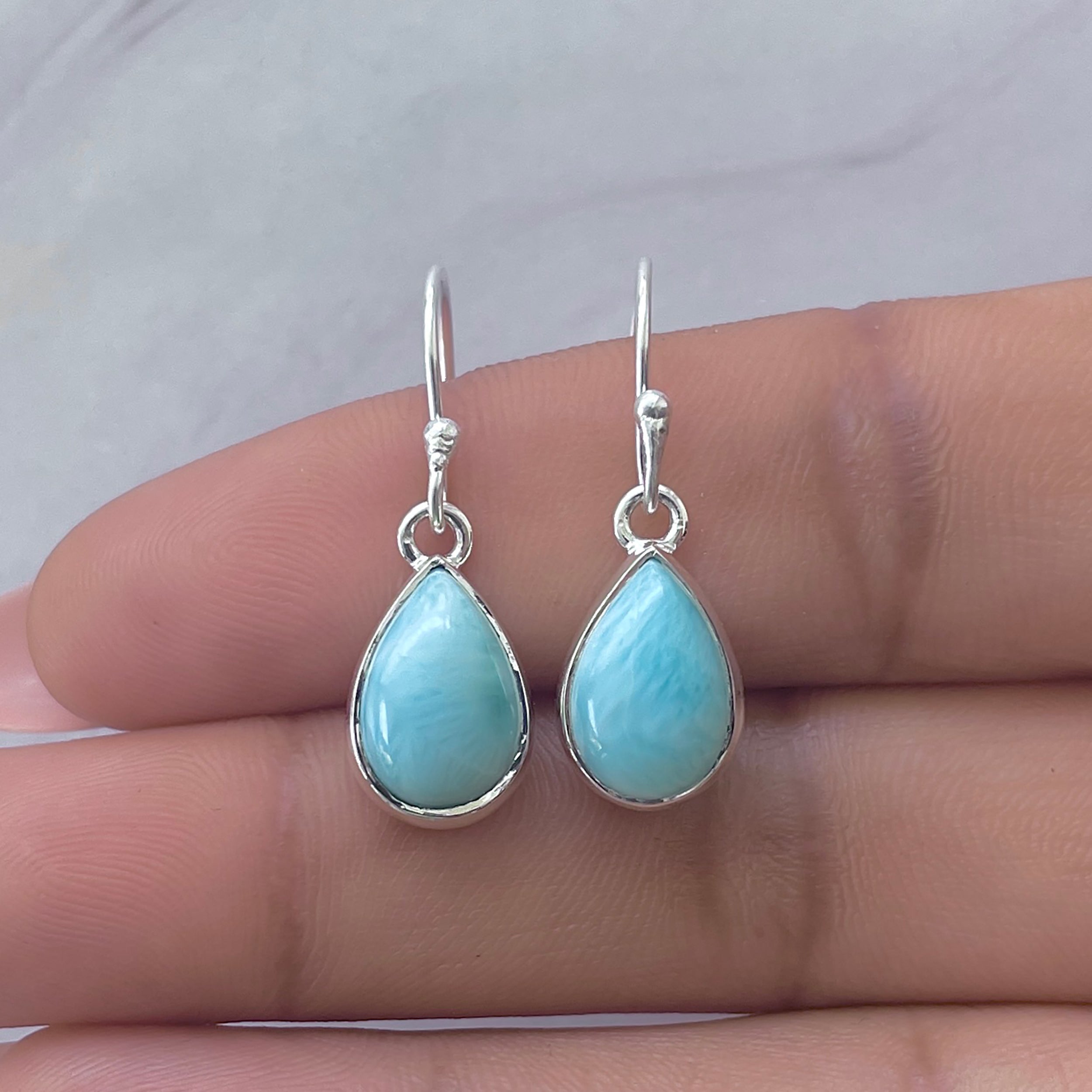 Larimar Earring-(LAR-E-3788.)