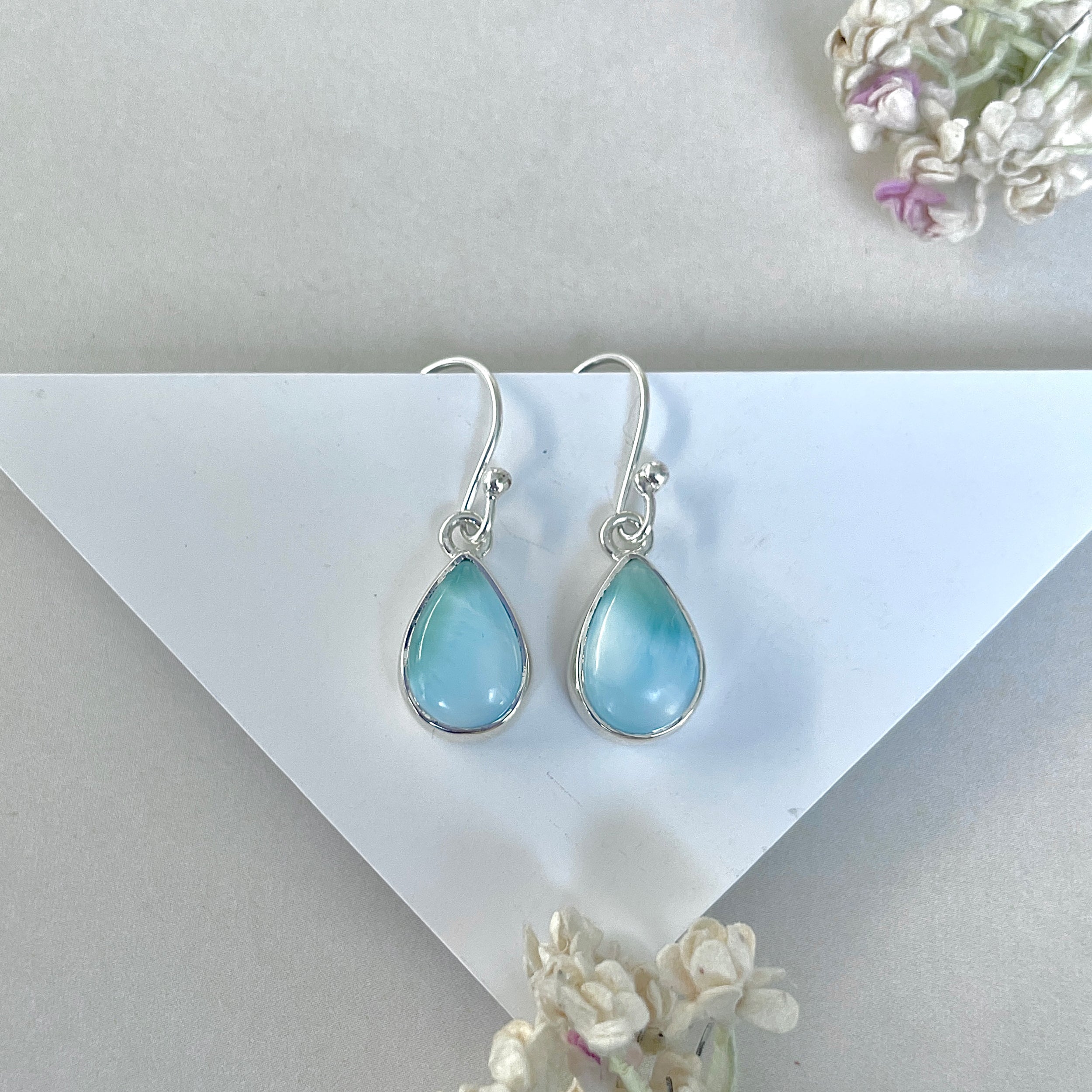 Larimar Earring-(LAR-E-3789.)