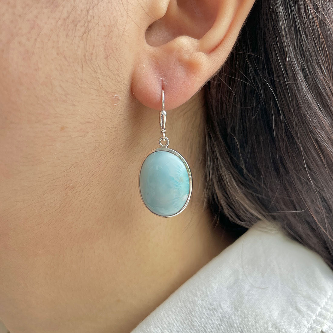 Larimar Earring-(LAR-E-379.)