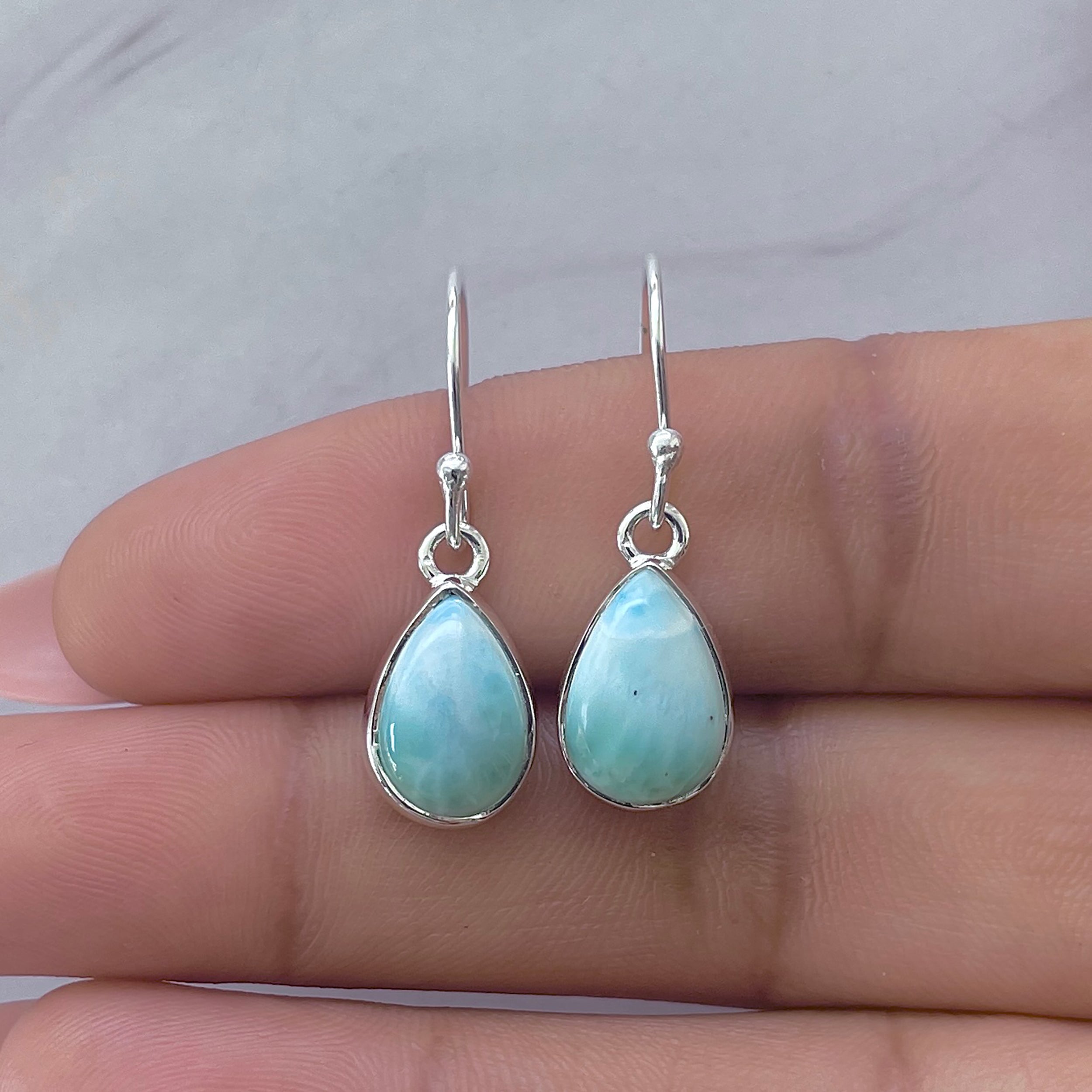 Larimar Earring-(LAR-E-3790.)