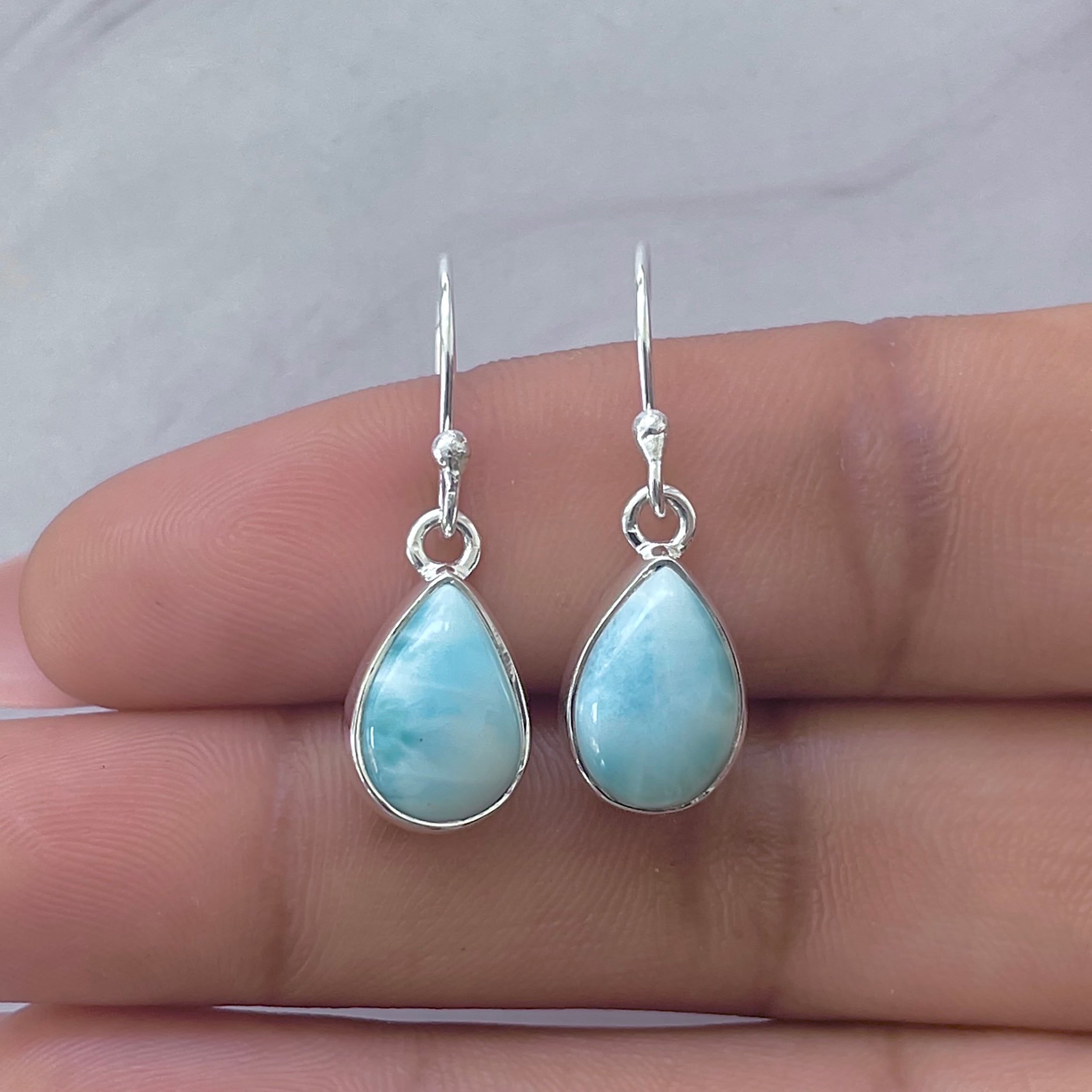 Larimar Earring-(LAR-E-3791.)