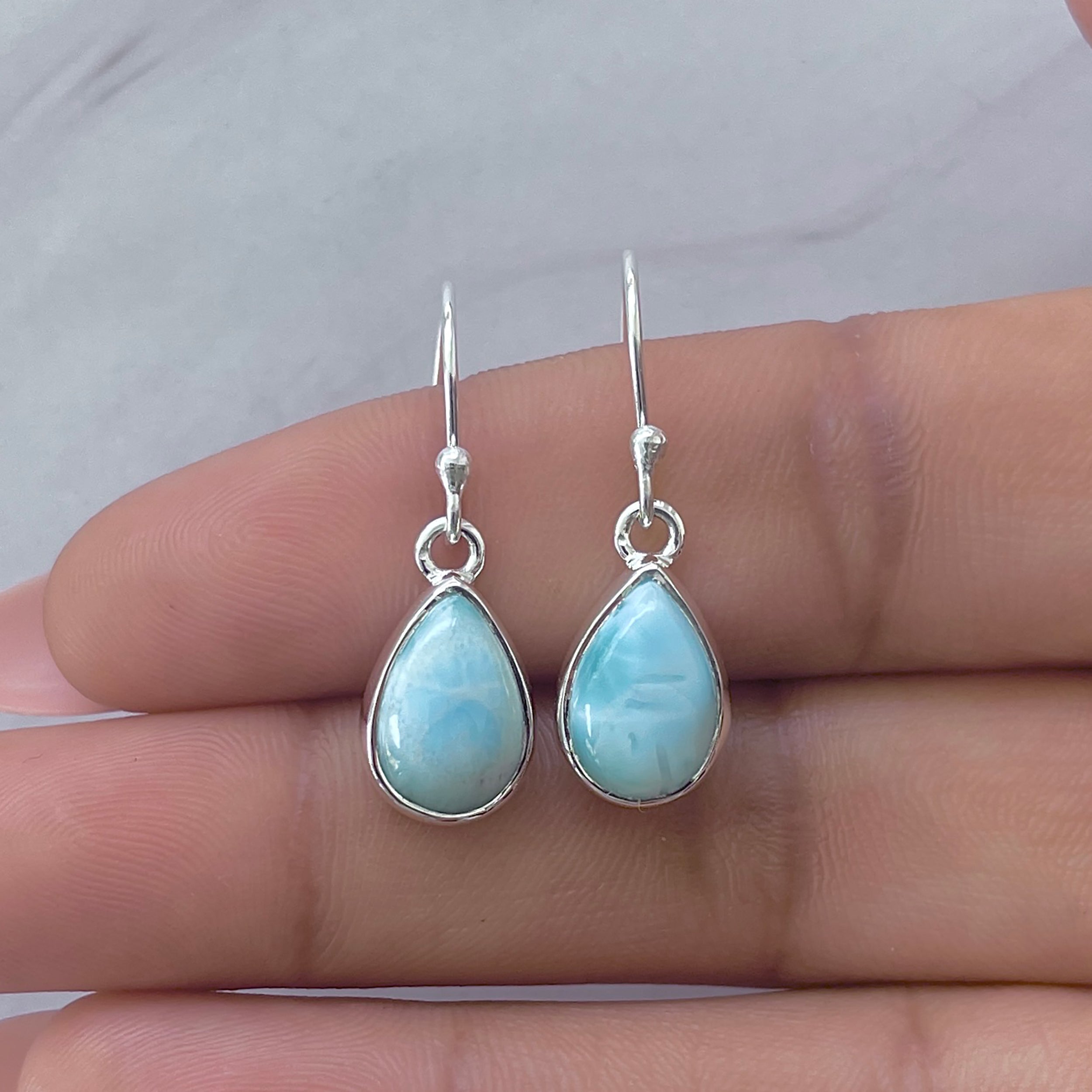 Larimar Earring-(LAR-E-3792.)