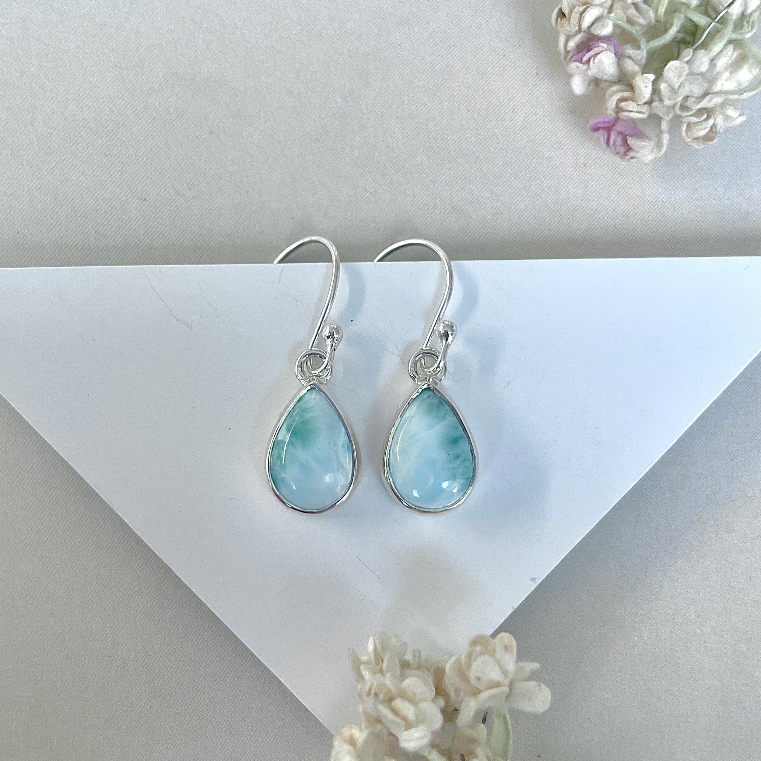 Larimar Earring-(LAR-E-3793.)