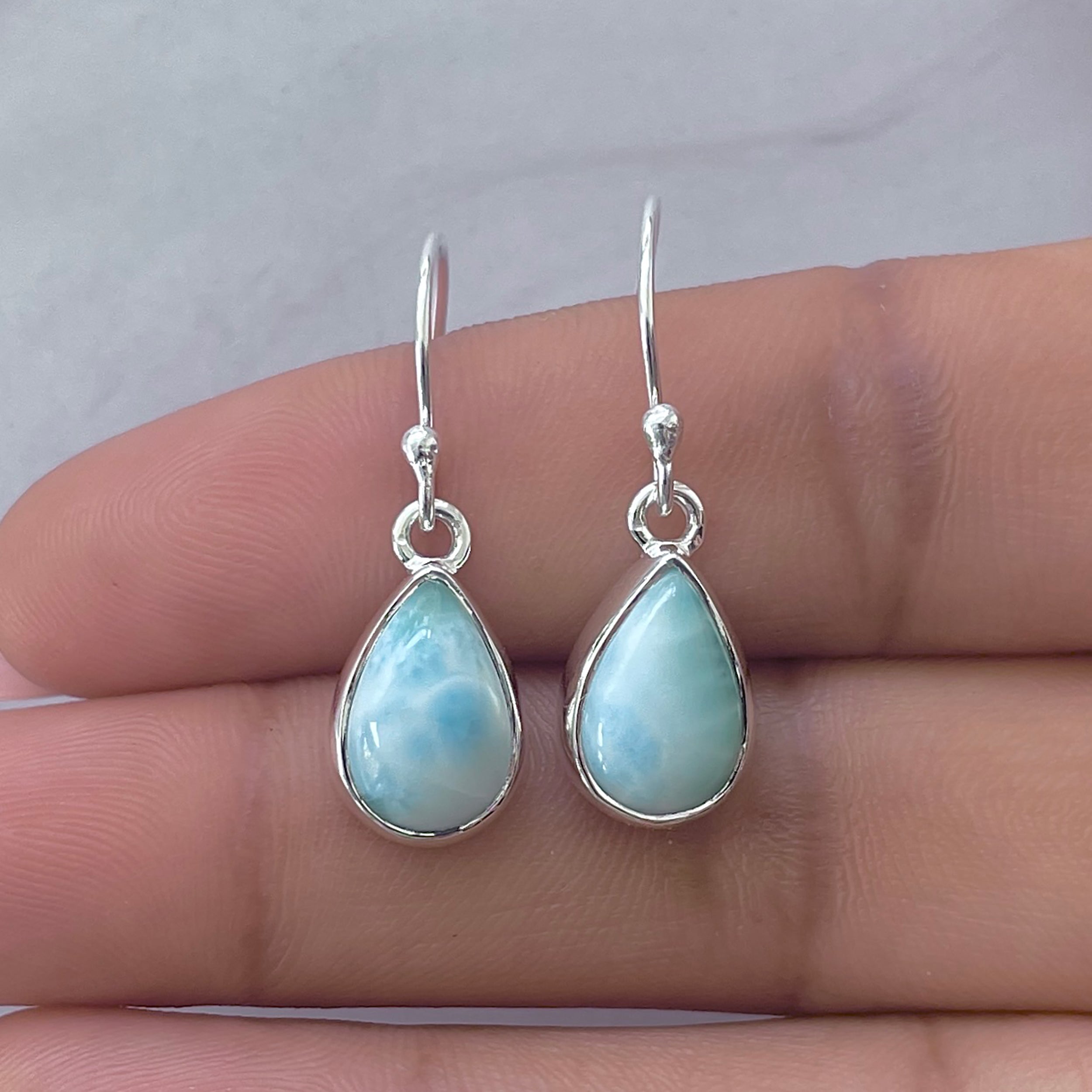 Larimar Earring-(LAR-E-3794.)