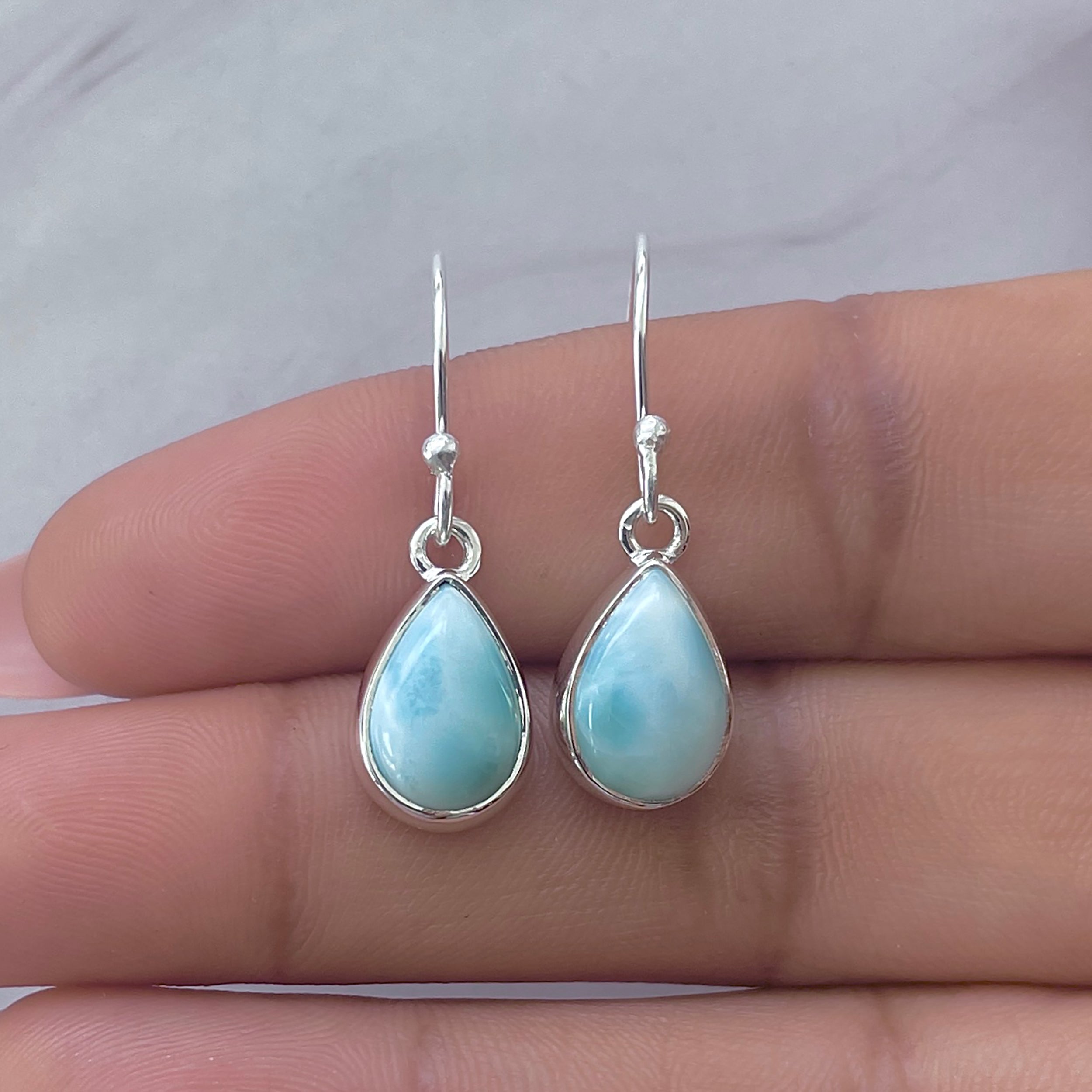 Larimar Earring-(LAR-E-3795.)