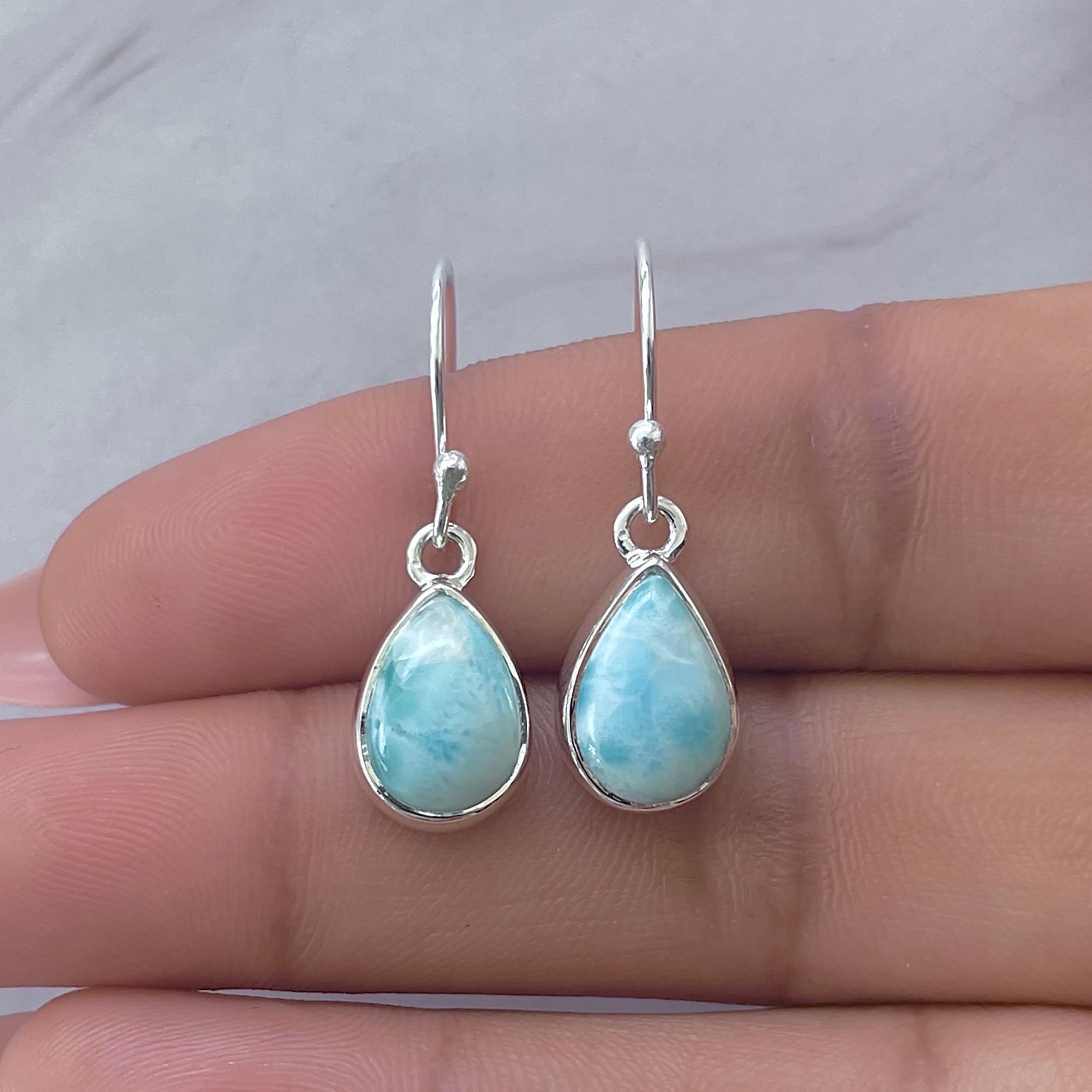 Larimar Earring-(LAR-E-3797.)