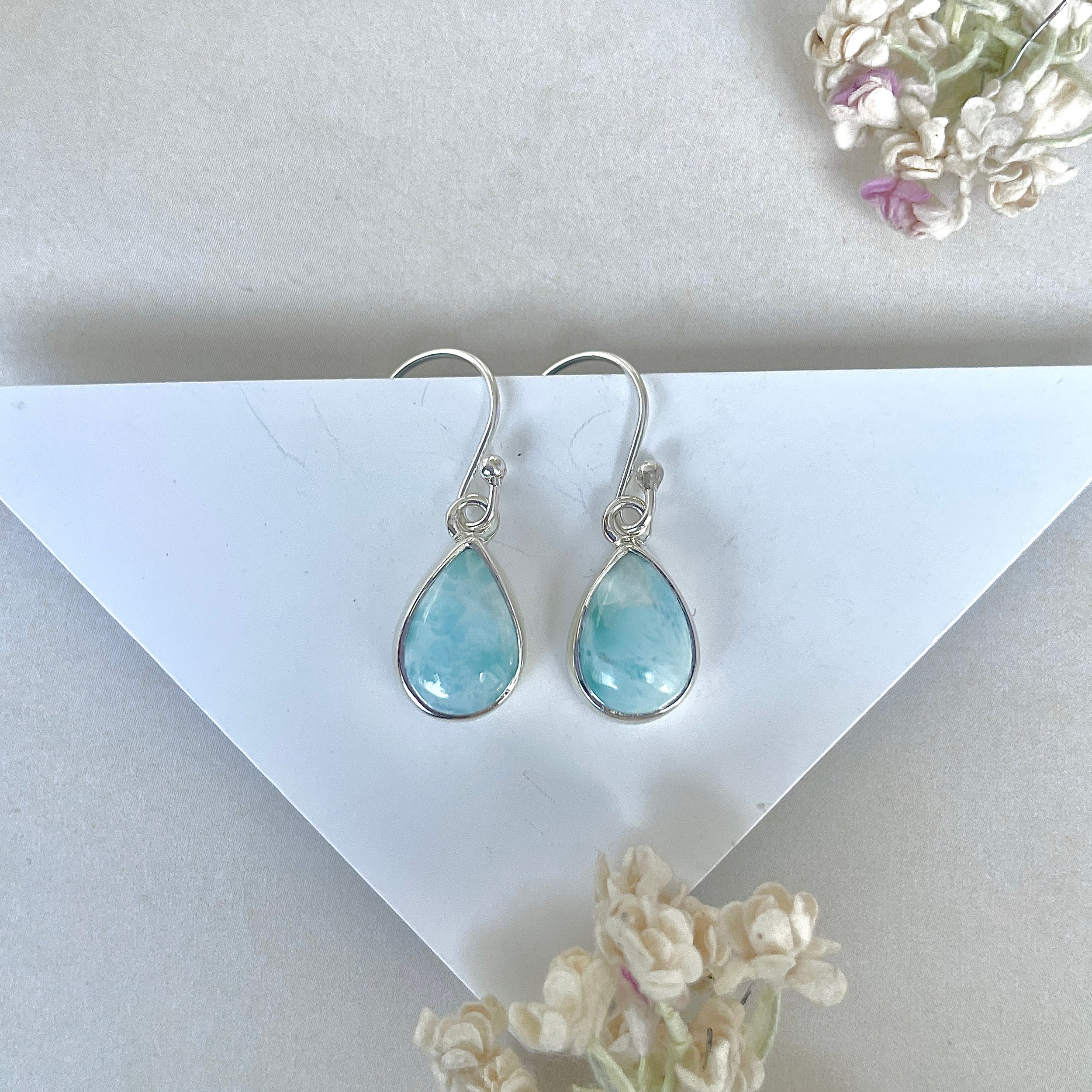 Larimar Earring-(LAR-E-3797.)