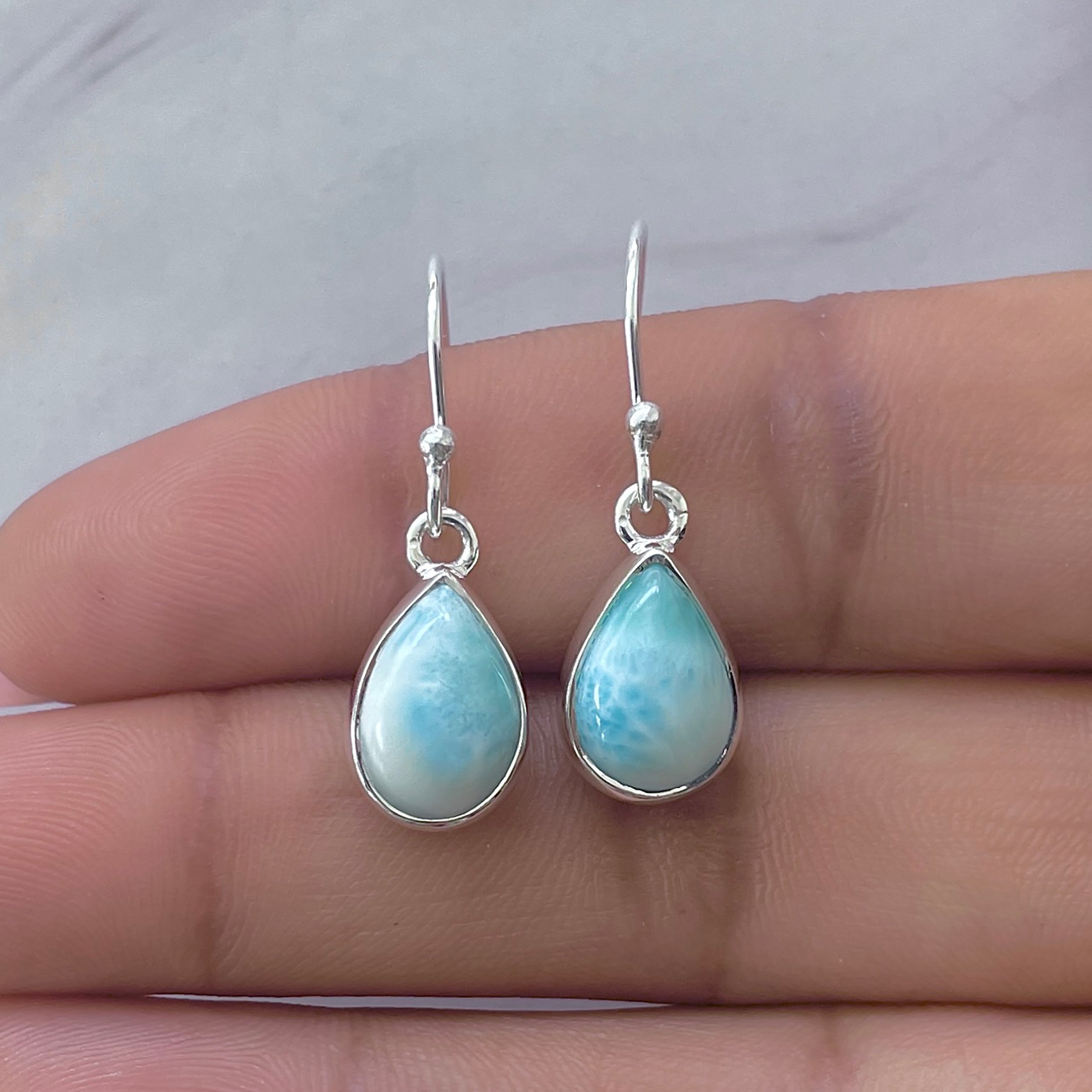 Larimar Earring-(LAR-E-3798.)
