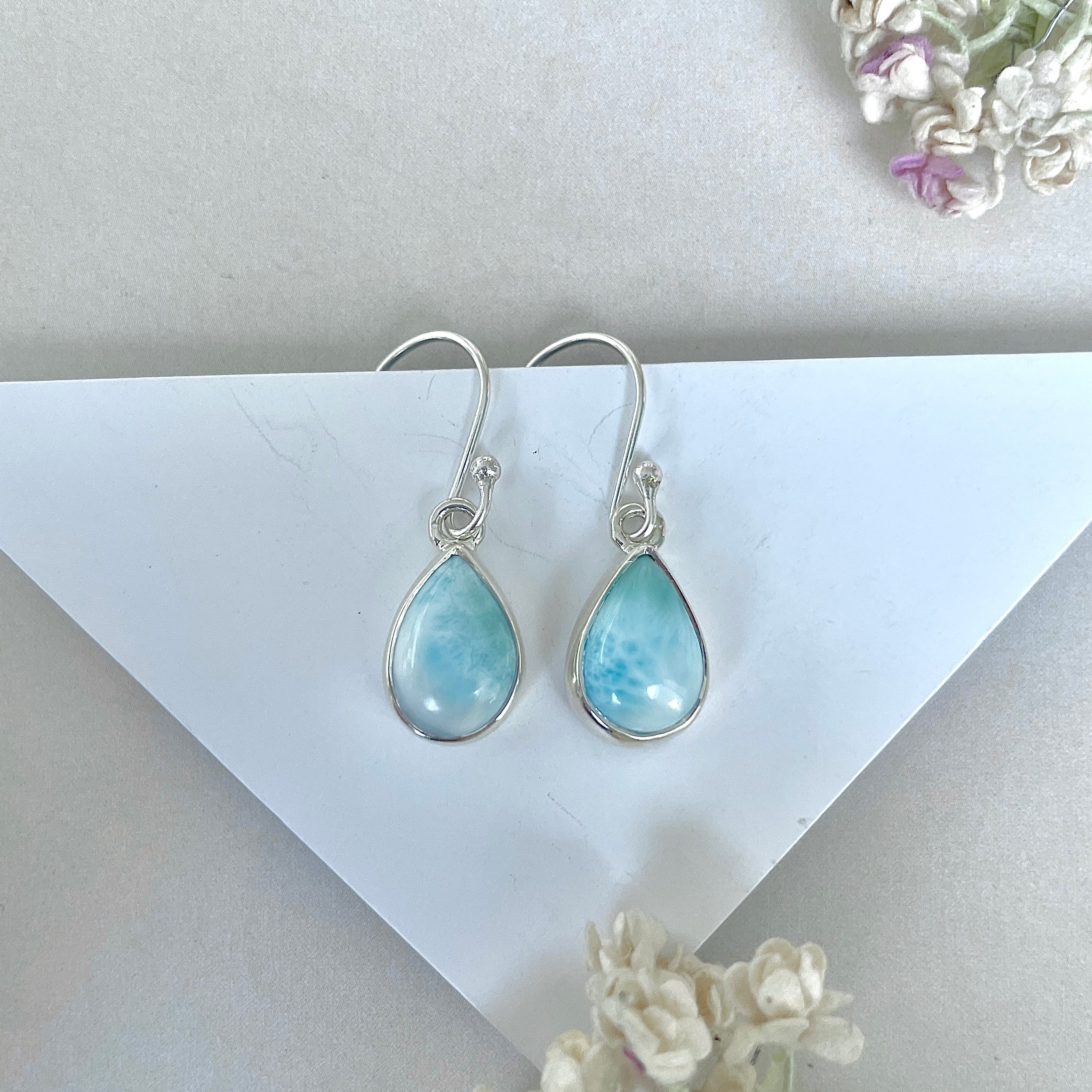 Larimar Earring-(LAR-E-3798.)