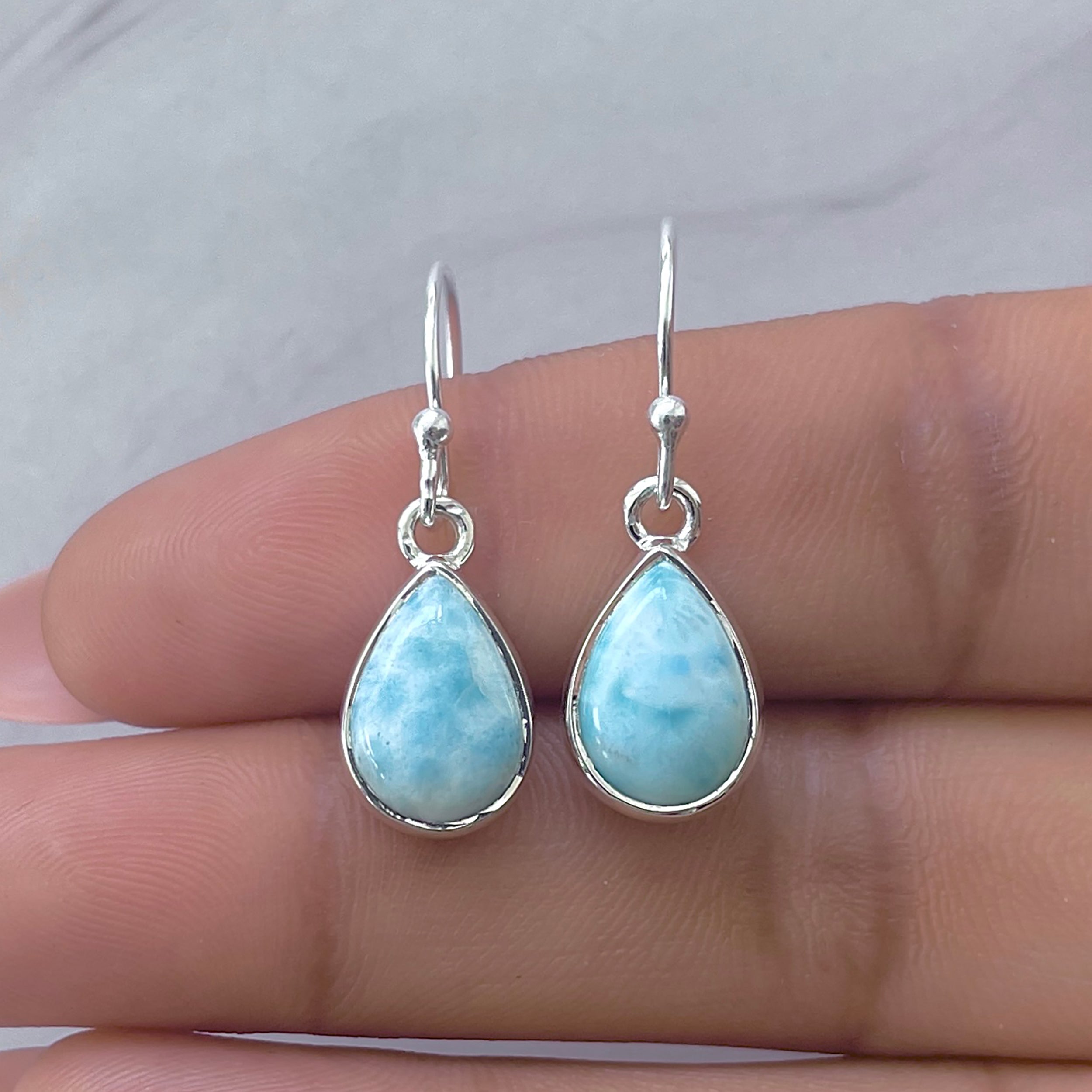 Larimar Earring-(LAR-E-3799.)