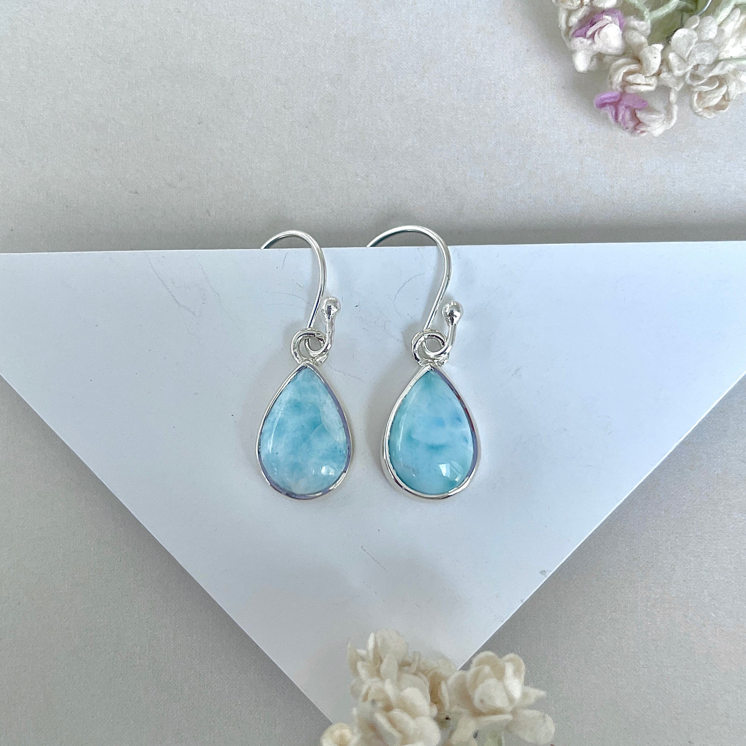 Larimar Earring-(LAR-E-3799.)
