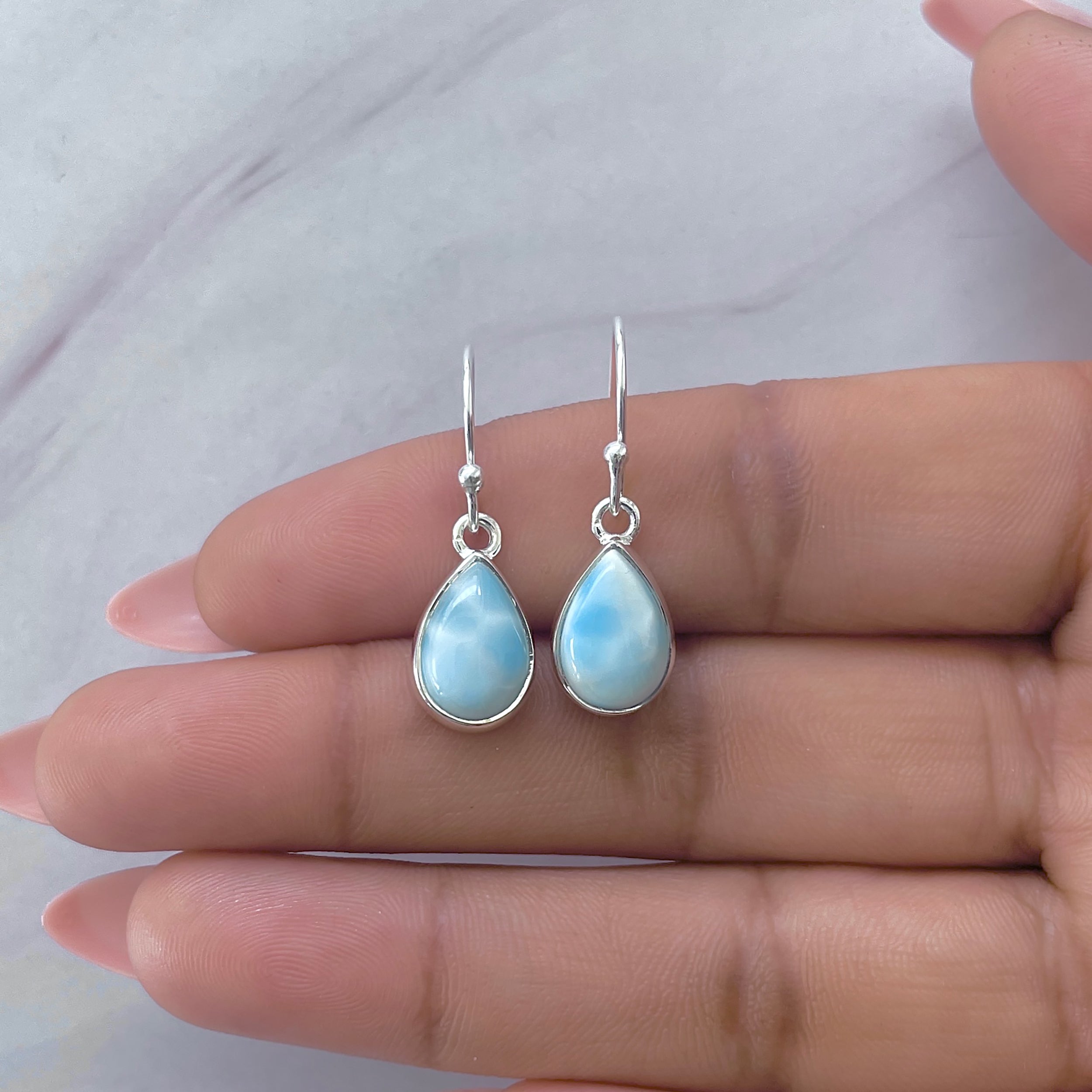 Larimar Earring-(LAR-E-3800.)
