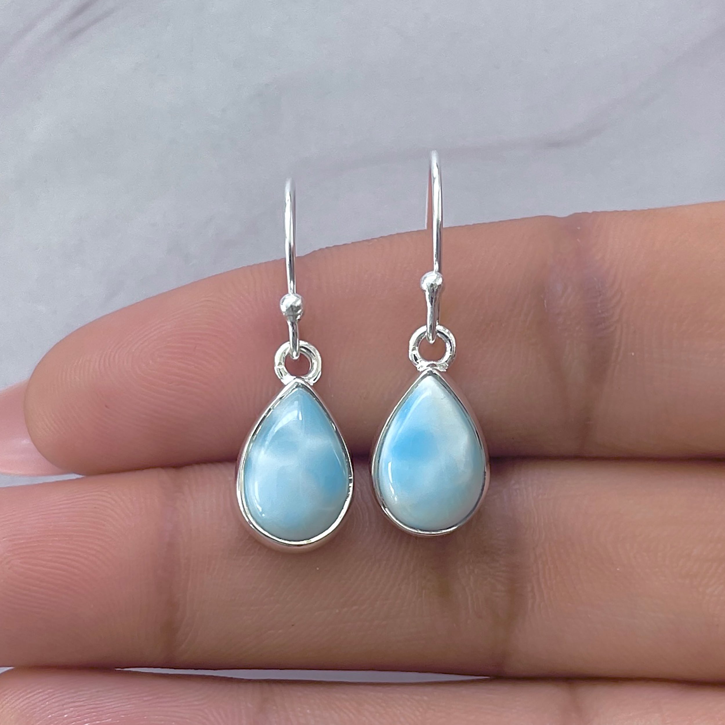 Larimar Earring-(LAR-E-3800.)