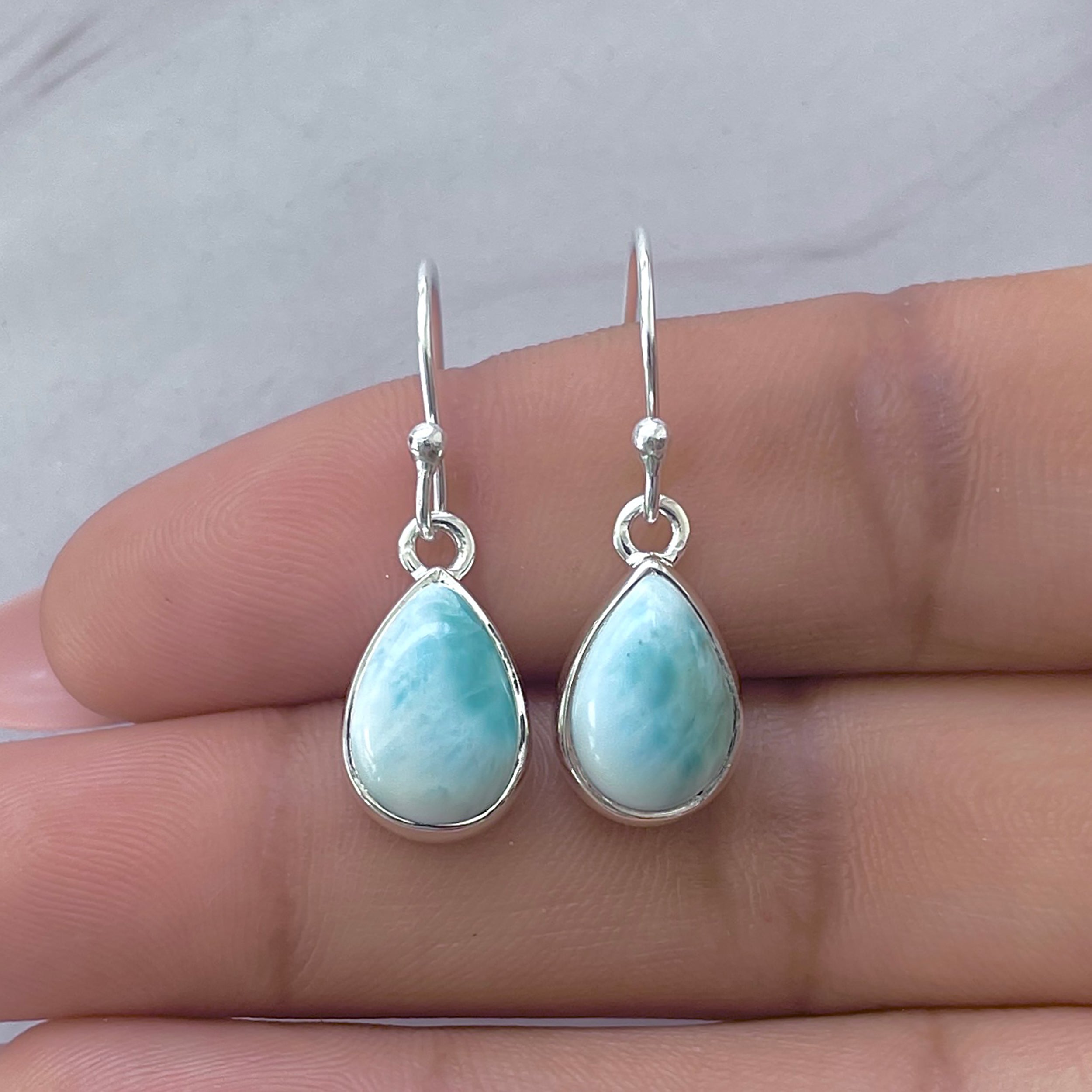 Larimar Earring-(LAR-E-3801.)