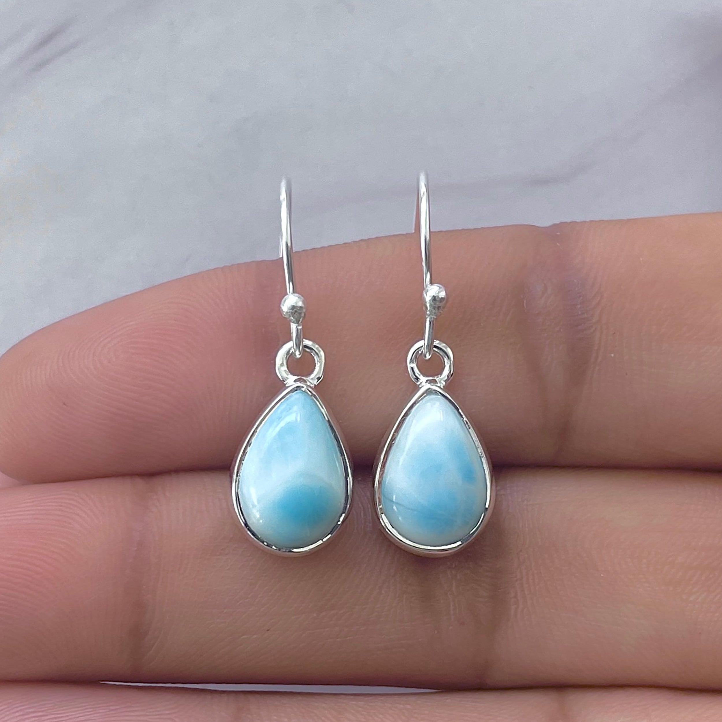 Larimar Earring-(LAR-E-3802.)