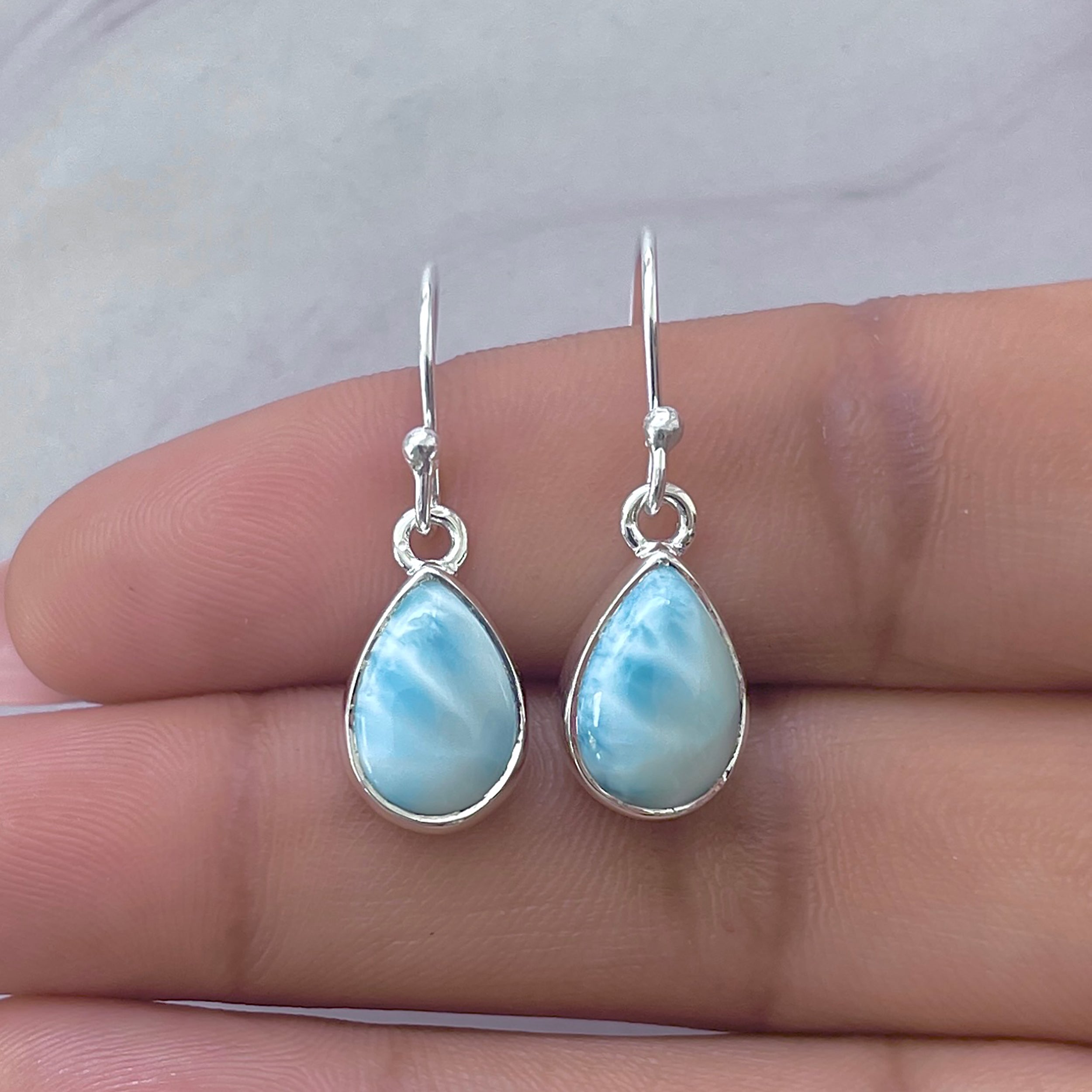 Larimar Earring-(LAR-E-3803.)