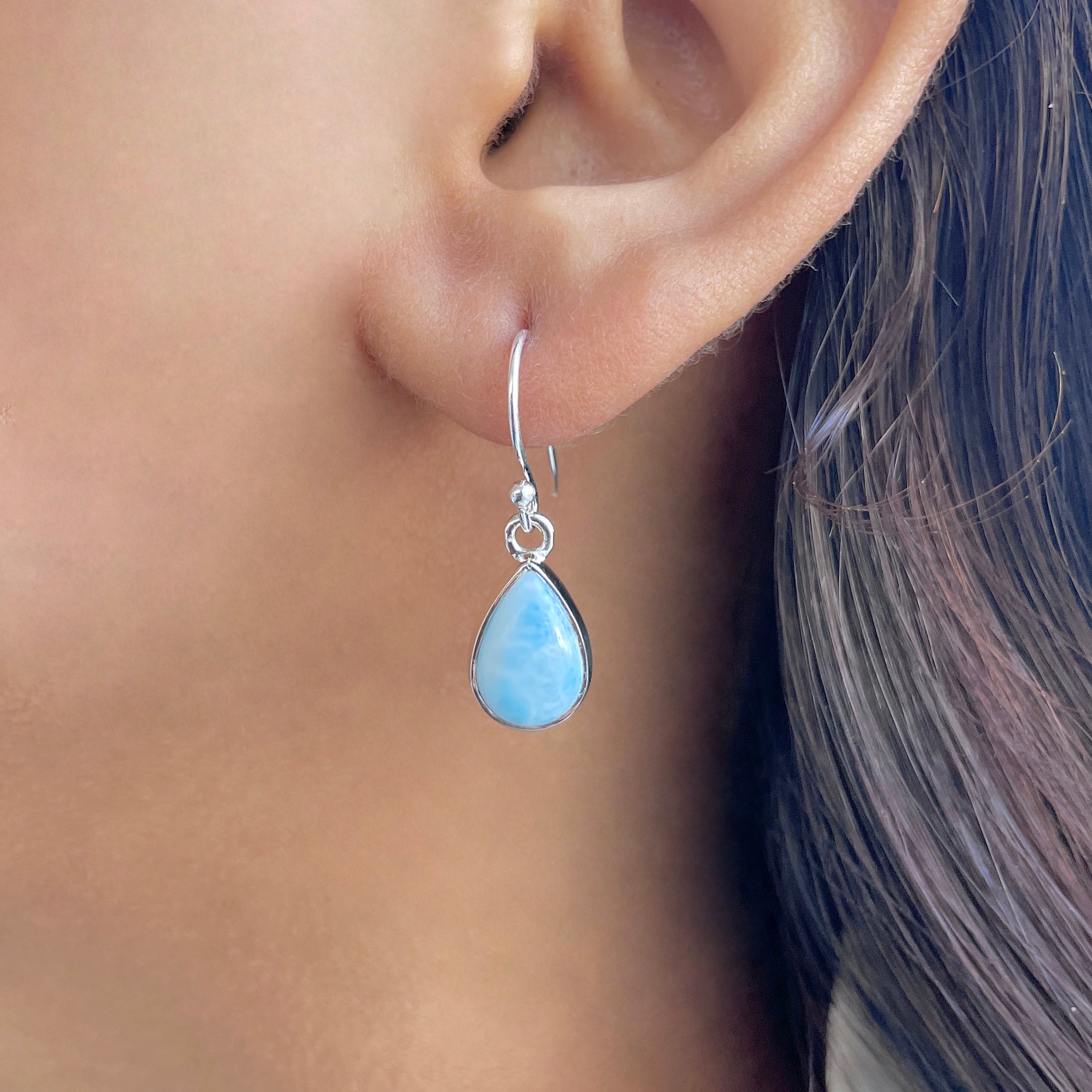 Larimar Earring-(LAR-E-3804.)