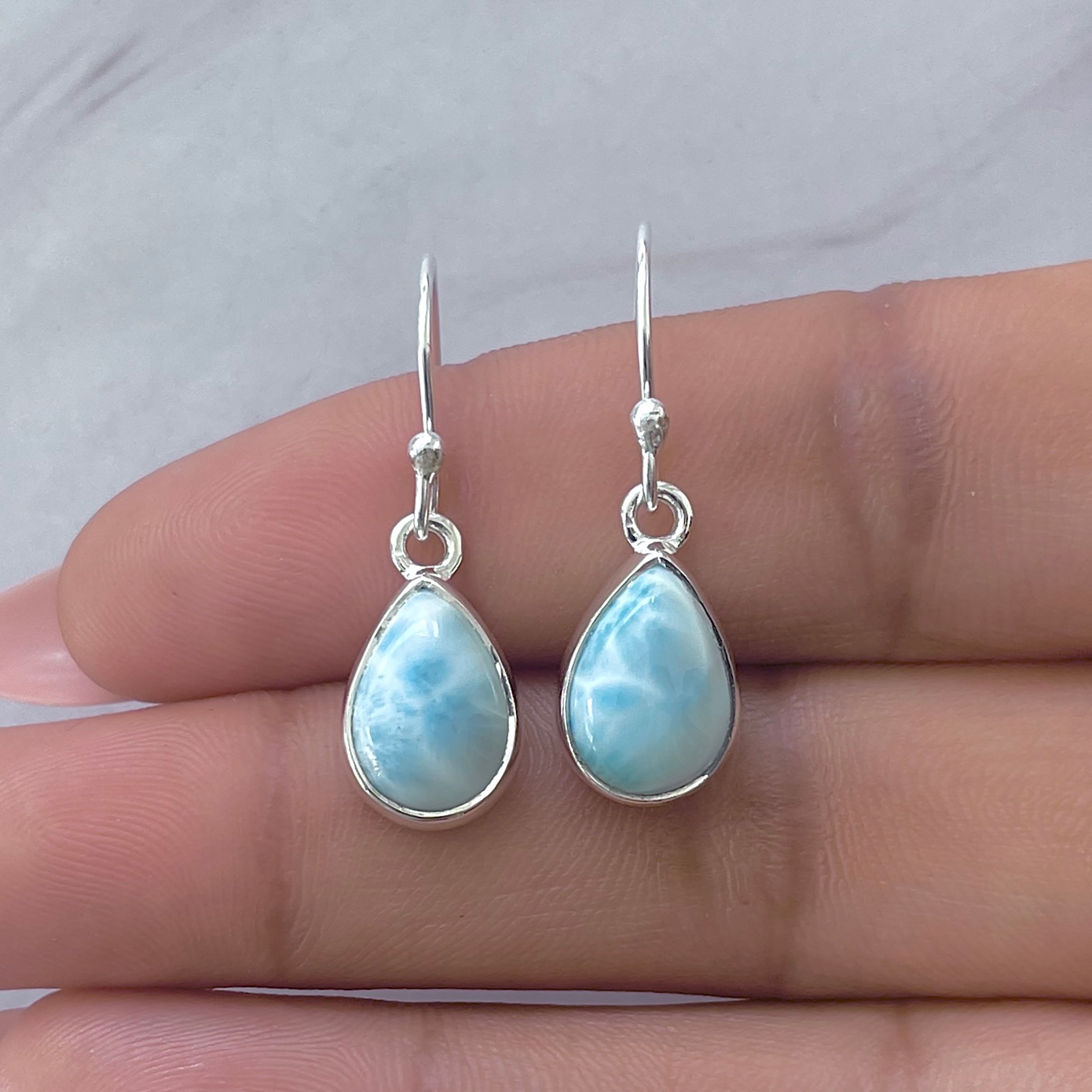 Larimar Earring-(LAR-E-3806.)