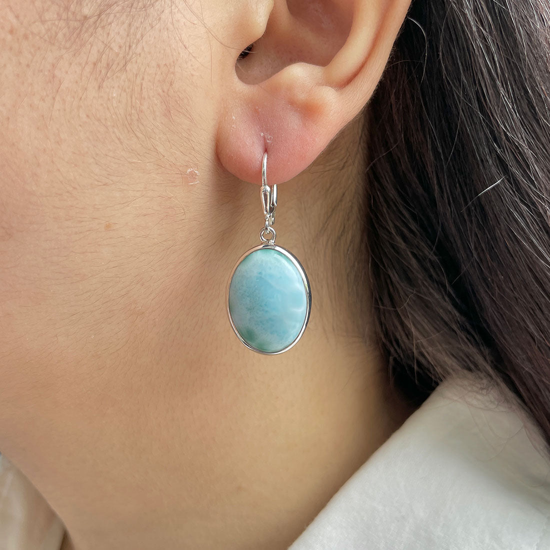 Larimar Earring-(LAR-E-386.)
