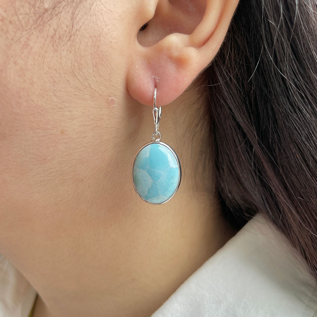Larimar Earring-(LAR-E-388.)