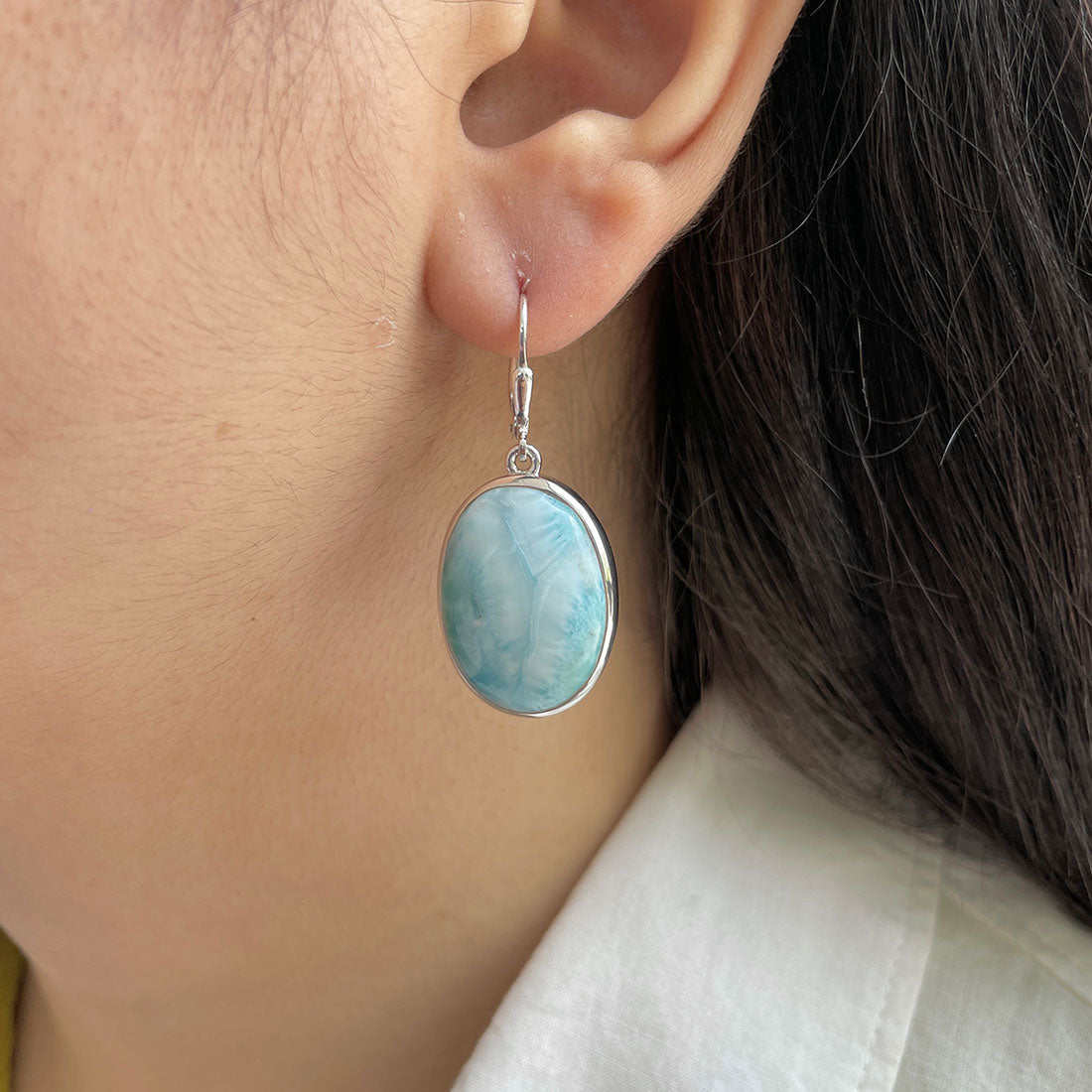 Larimar Earring-(LAR-E-391.)