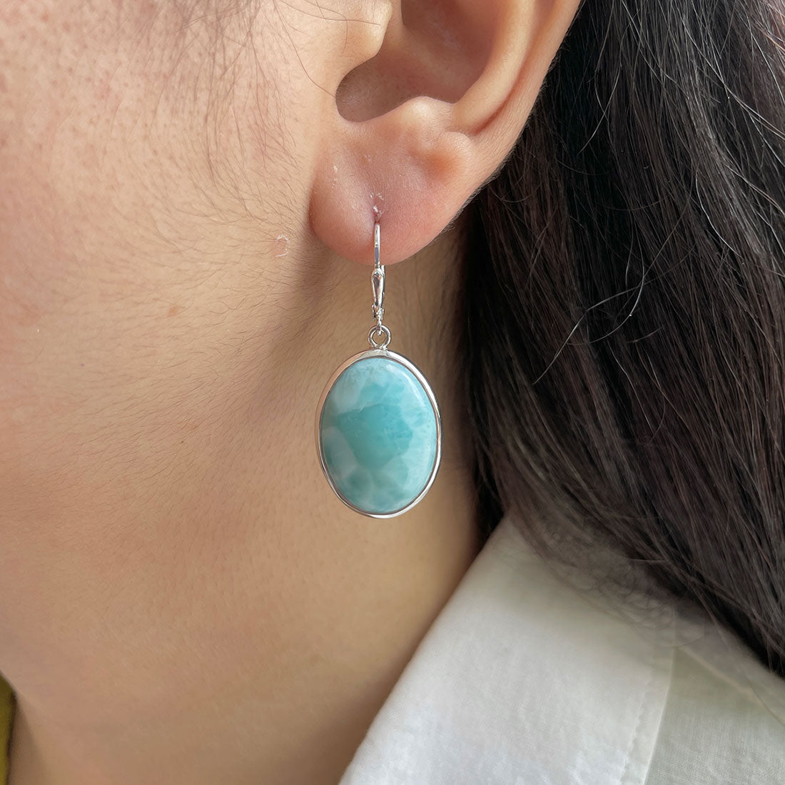Larimar Earring-(LAR-E-393.)
