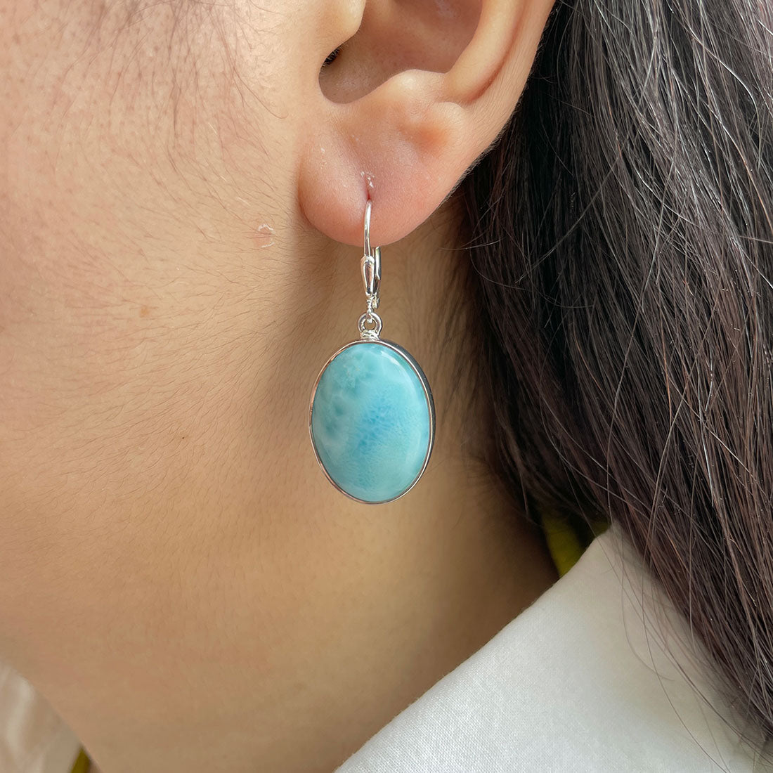 Larimar Earring-(LAR-E-394.)