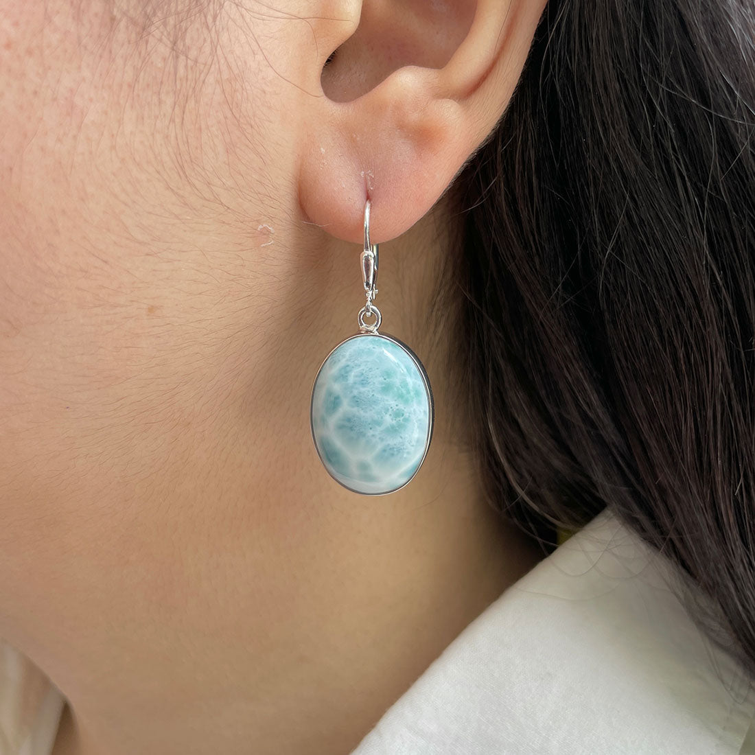 Larimar Earring-(LAR-E-399.)