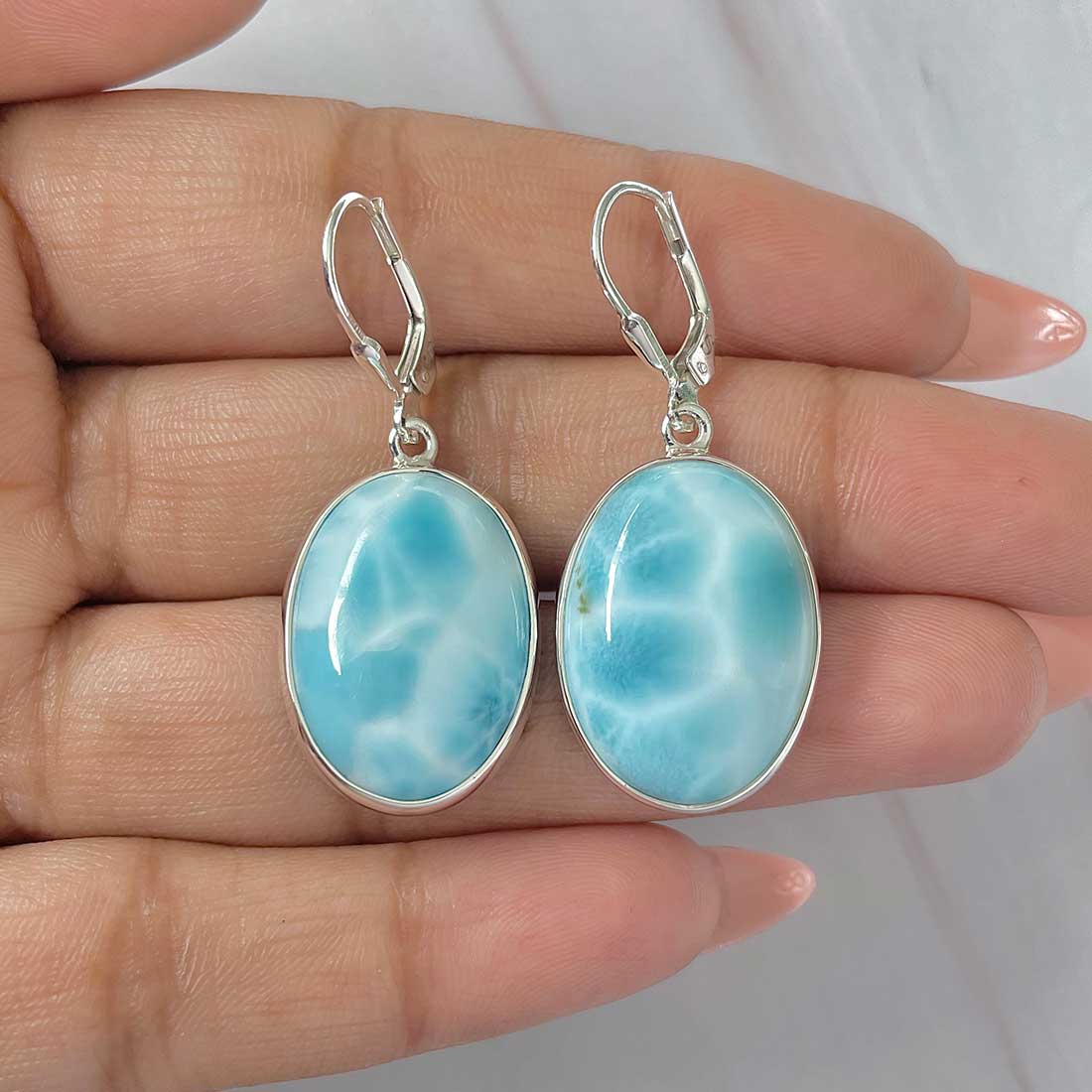 Larimar Earring-(LAR-E-400.)