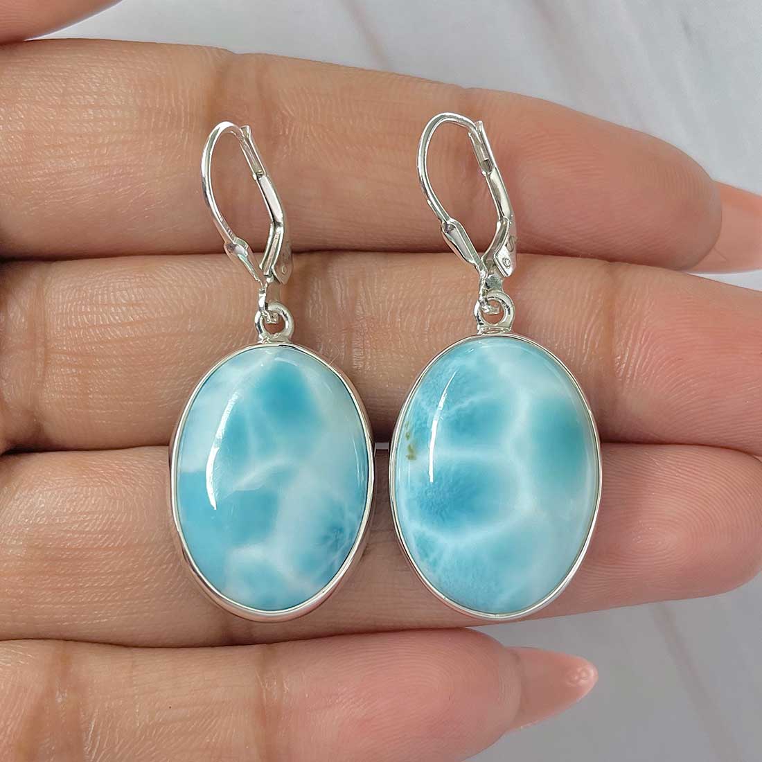 Larimar Earring-(LAR-E-400.)