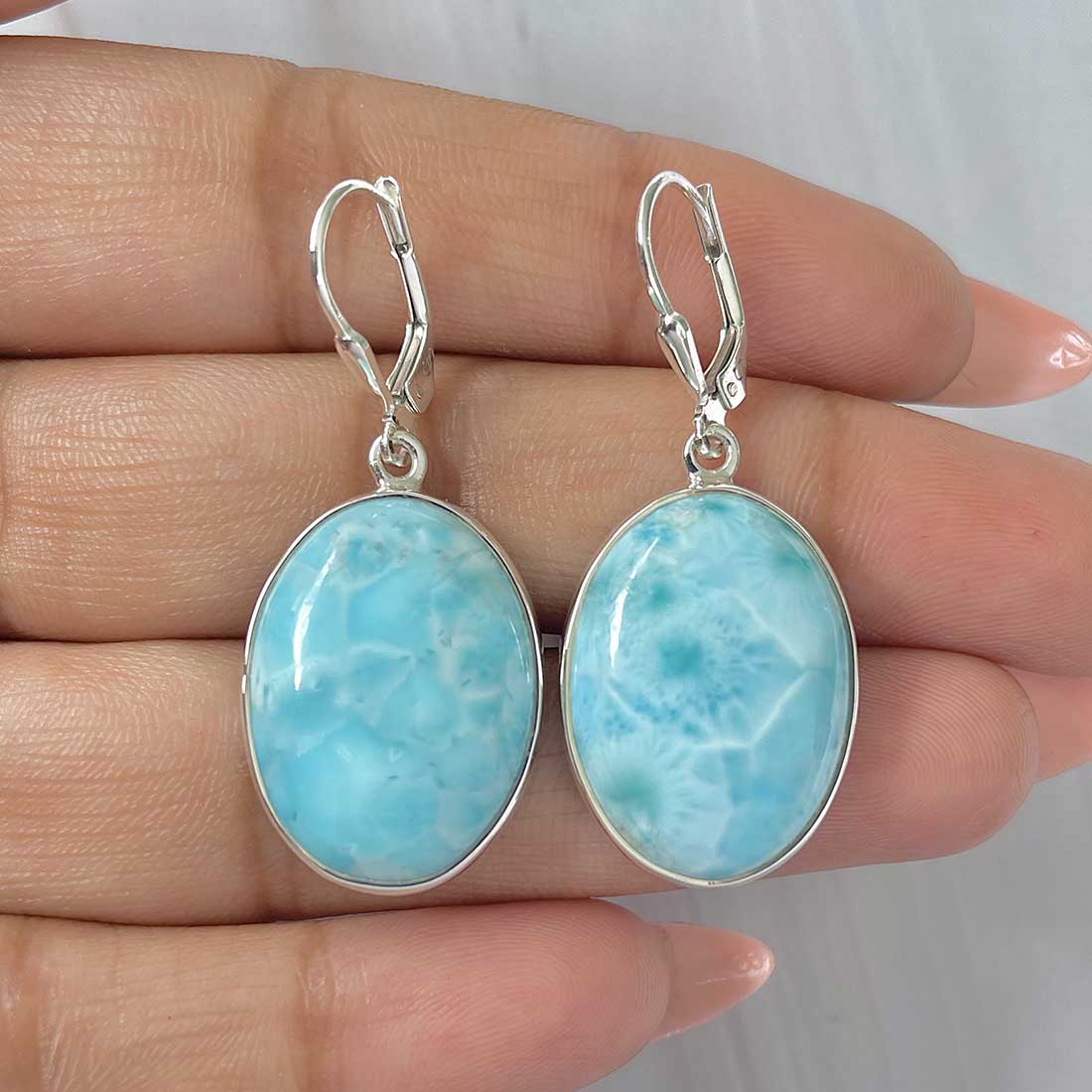 Larimar Earring-(LAR-E-401.)