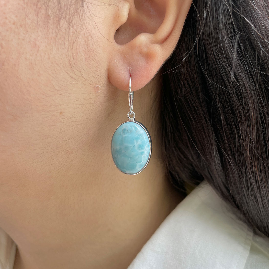 Larimar Earring-(LAR-E-401.)