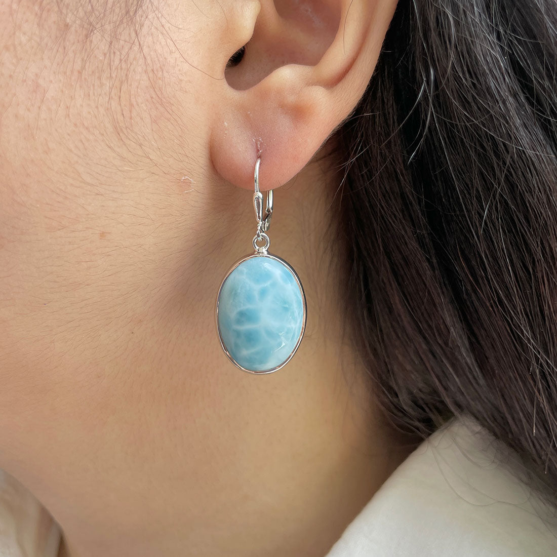 Larimar Earring-(LAR-E-402.)
