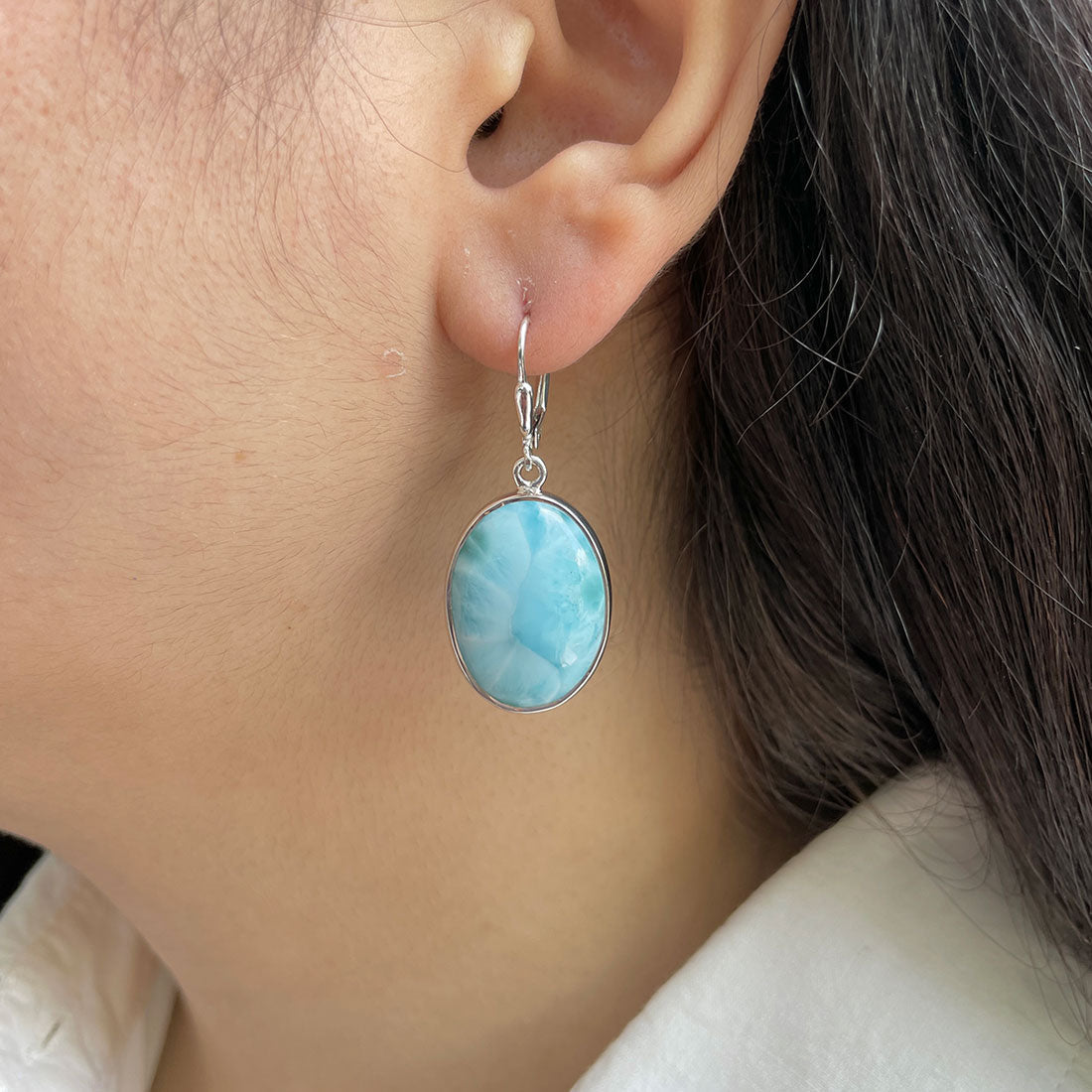 Larimar Earring-(LAR-E-403.)
