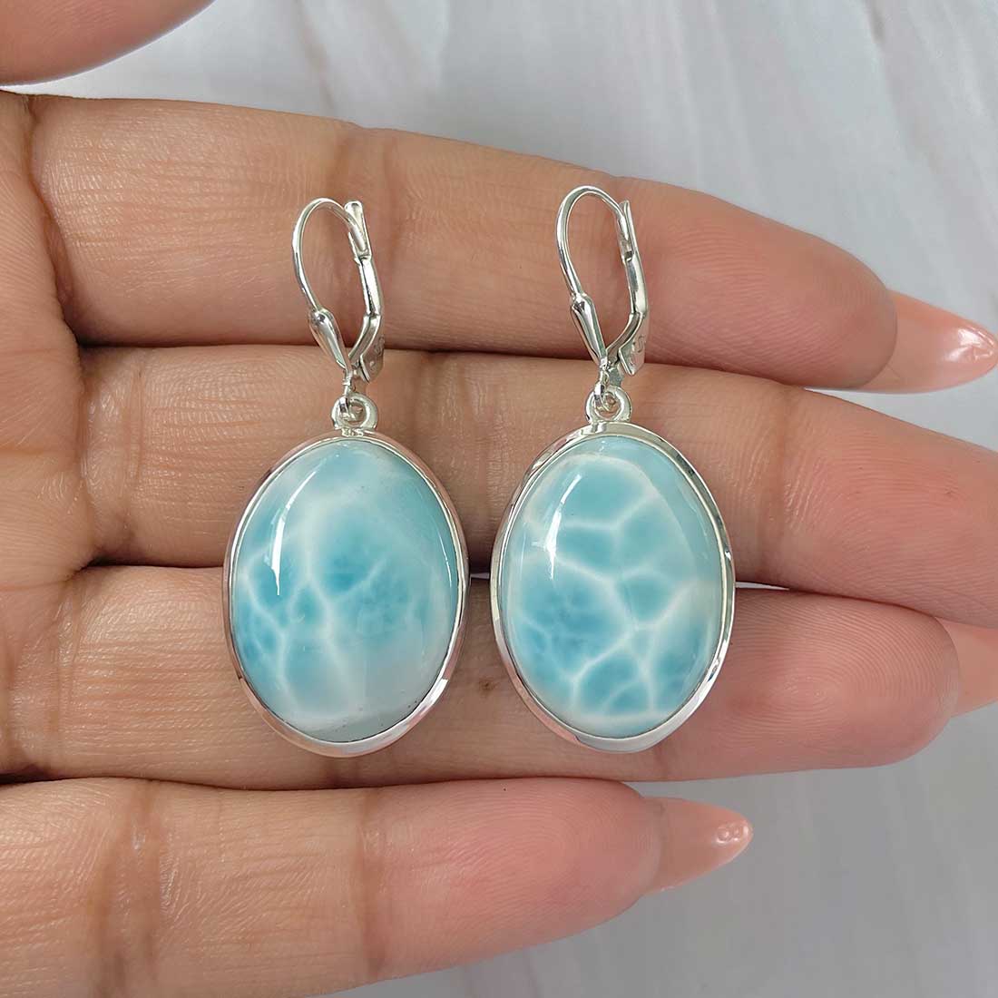 Larimar Earring-(LAR-E-404.)