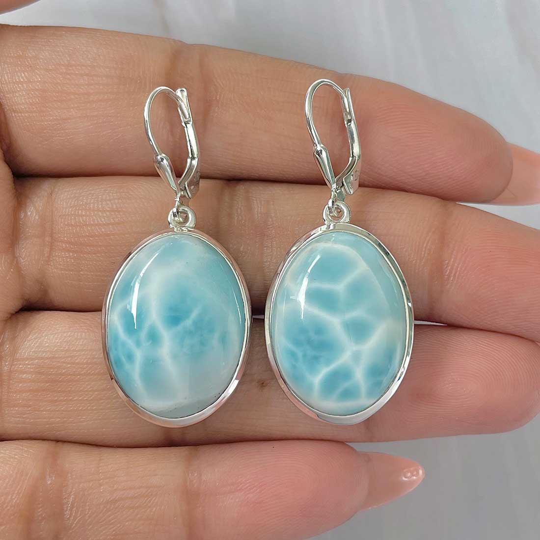 Larimar Earring-(LAR-E-404.)